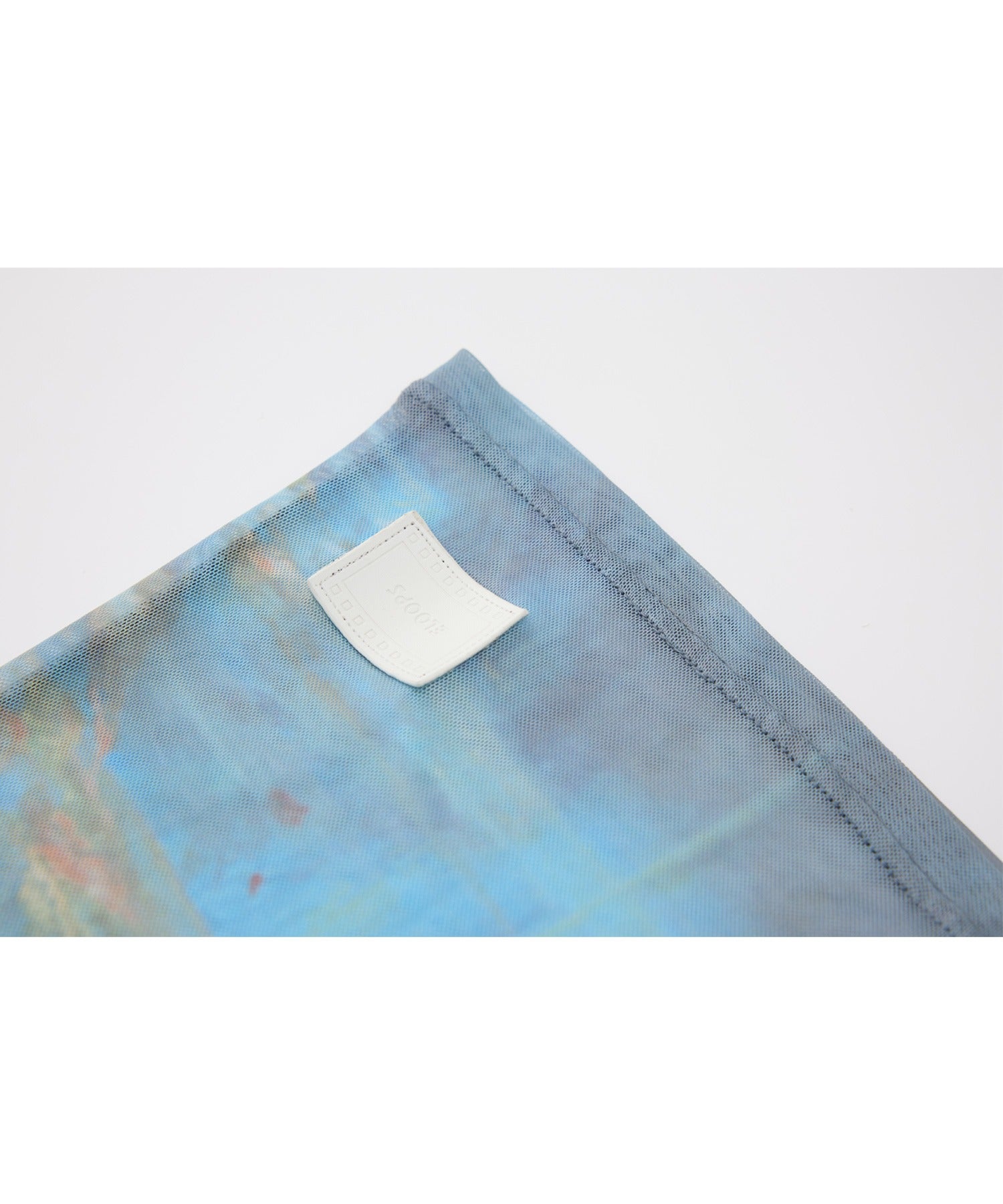 Printed Mesh Semi-Sheer Top