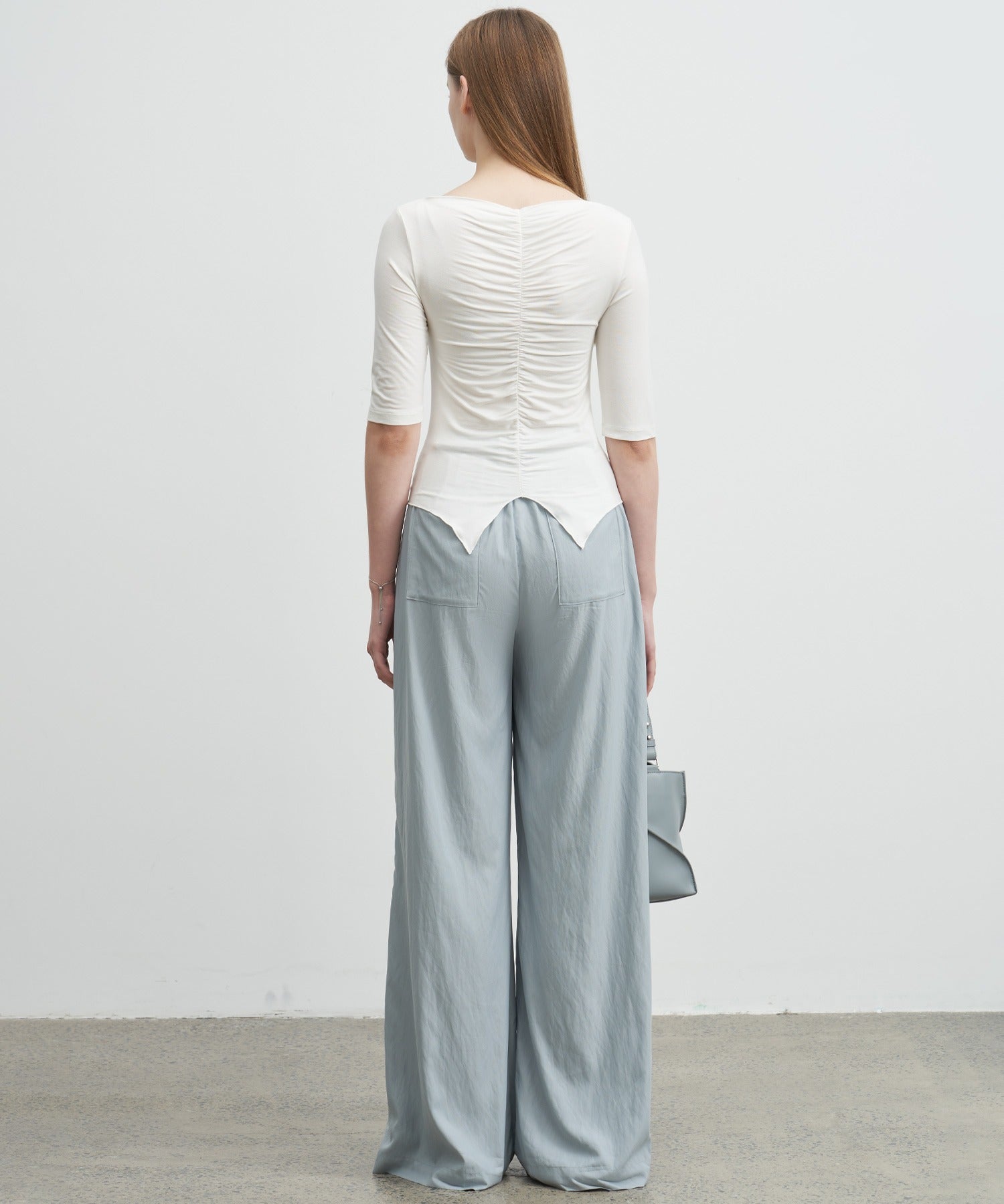 Ruffle-Draped Knit Cutsew Tee