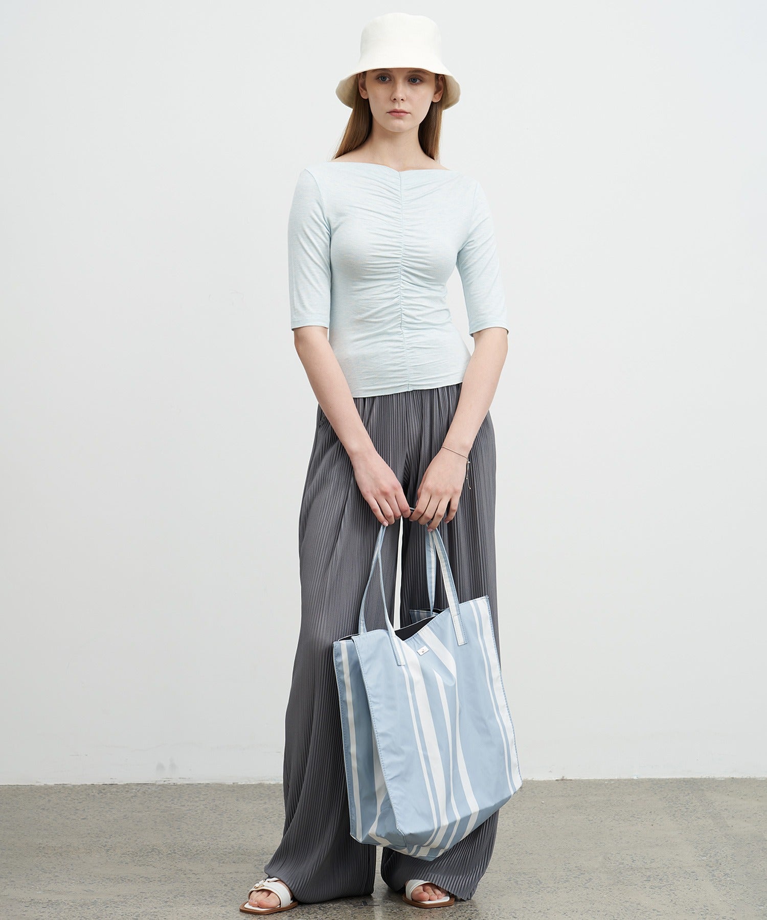 Ruffle-Draped Knit Cutsew Tee
