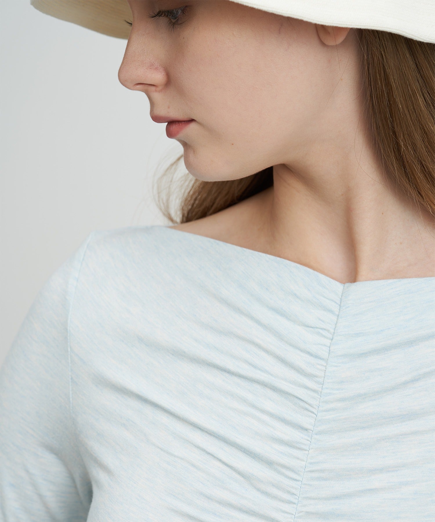 Ruffle-Draped Knit Cutsew Tee