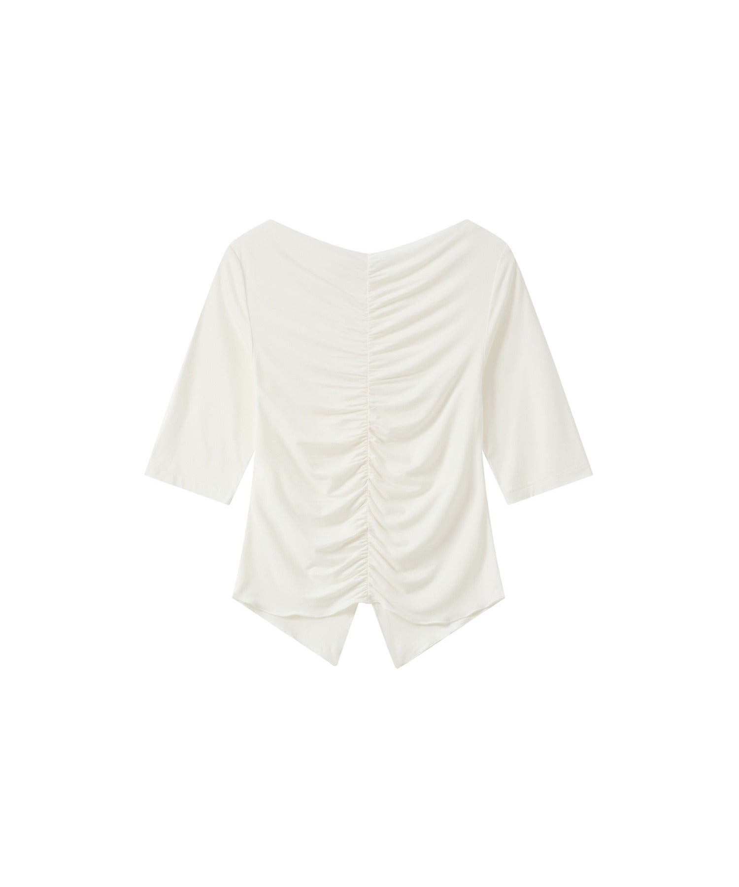 Ruffle-Draped Knit Cutsew Tee