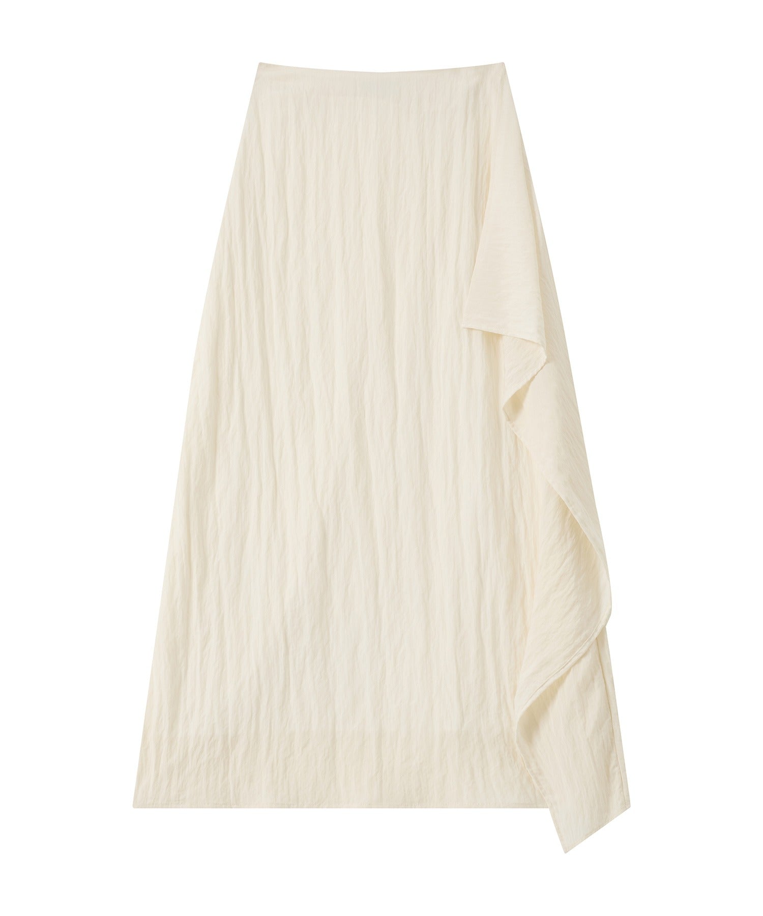 Side Frill Drape Skirt