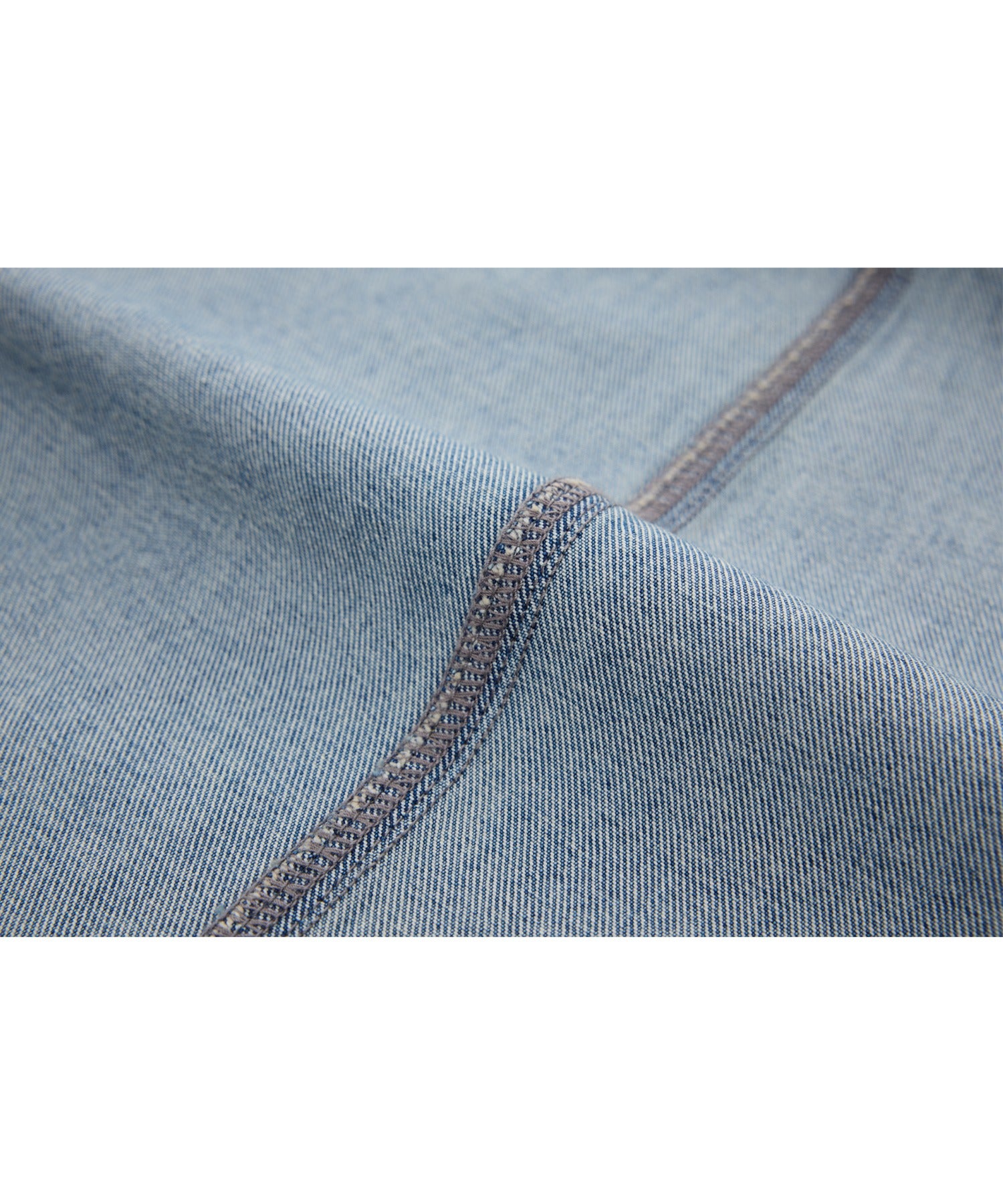 High-Rise Denim Pants with Waist Panel Detail
