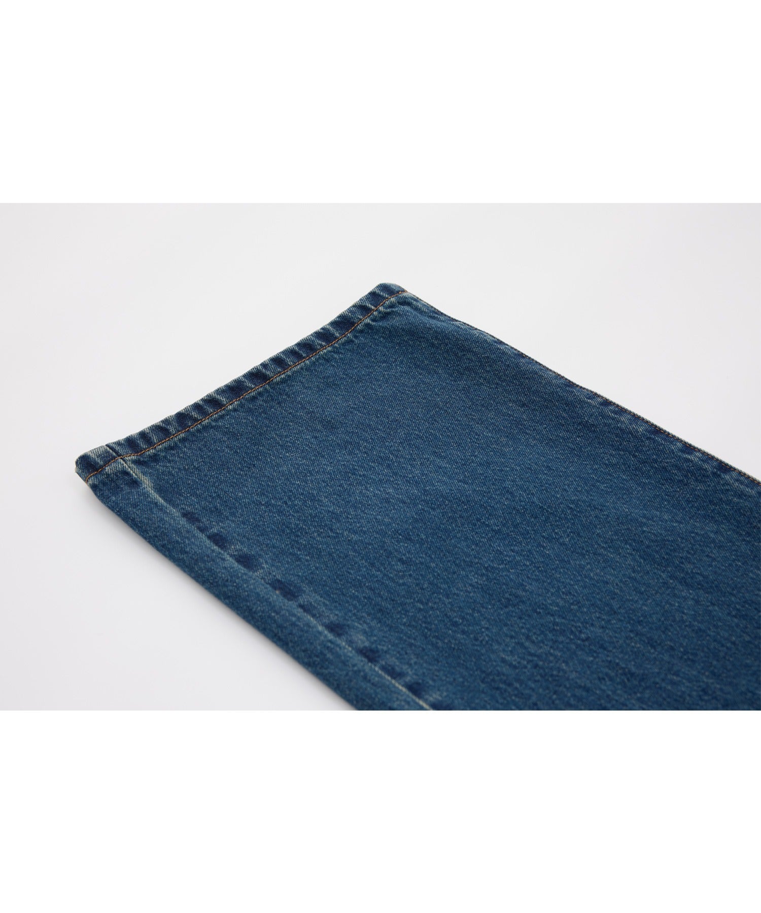 High-Rise Denim Pants with Waist Panel Detail