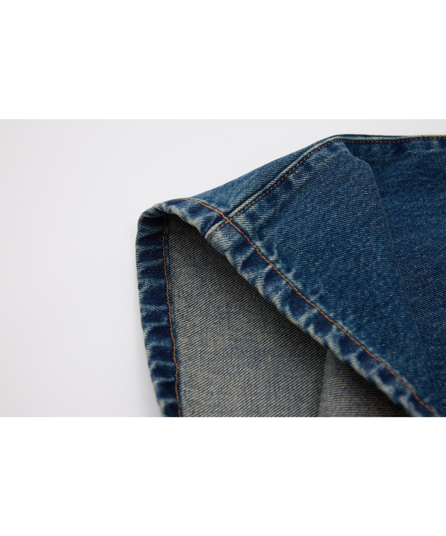 High-Rise Denim Pants with Waist Panel Detail