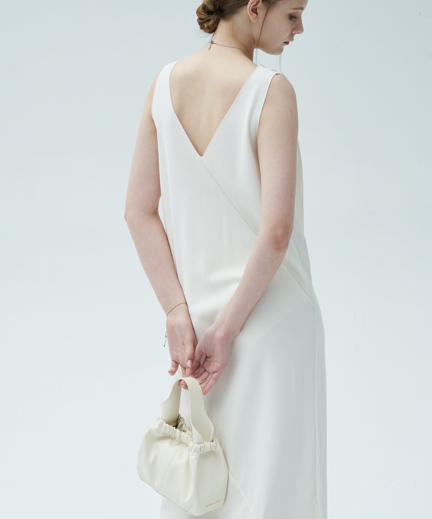 Drape Long Frill 2-Way Midi Dress