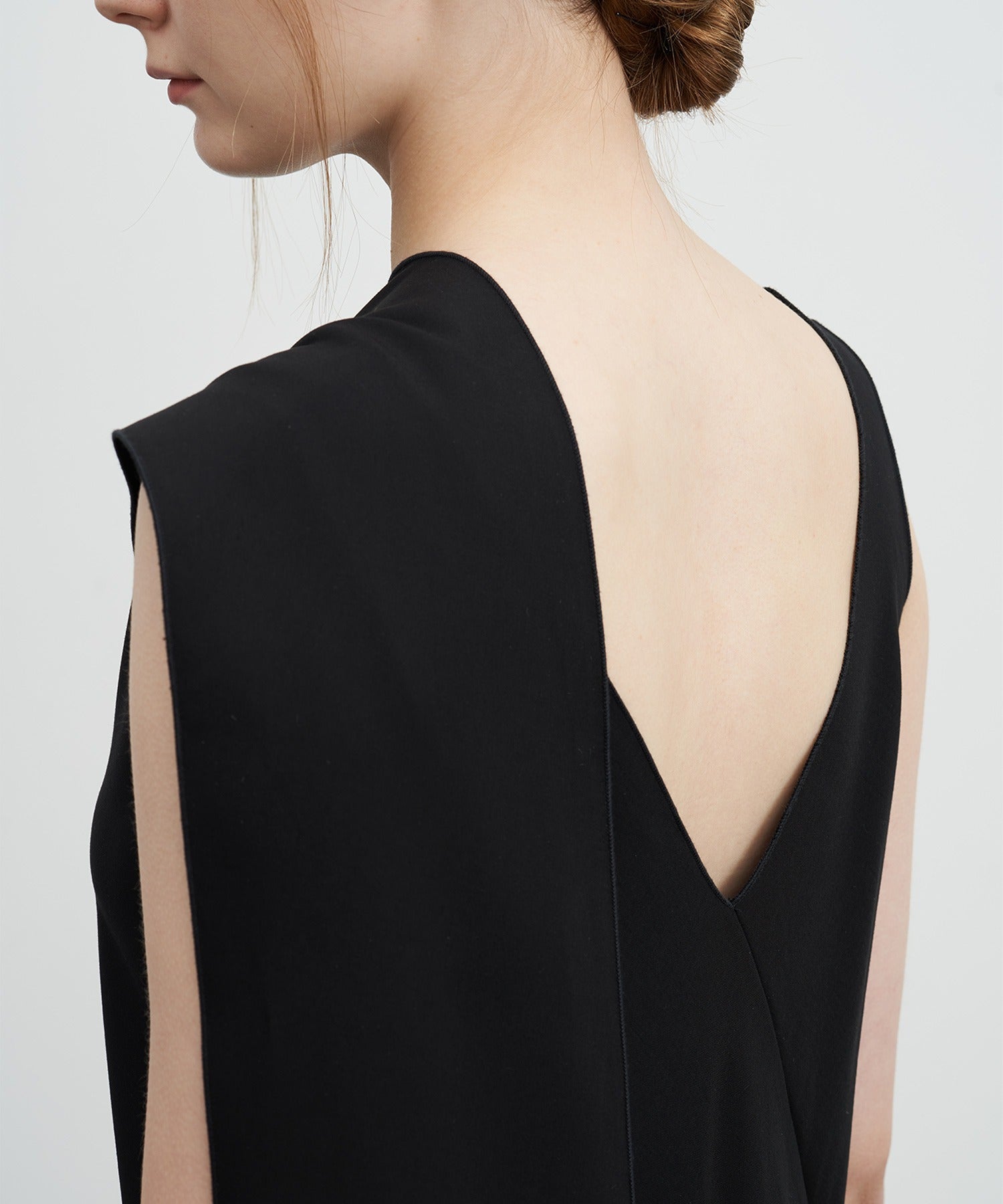 Drape Long Frill 2-Way Midi Dress