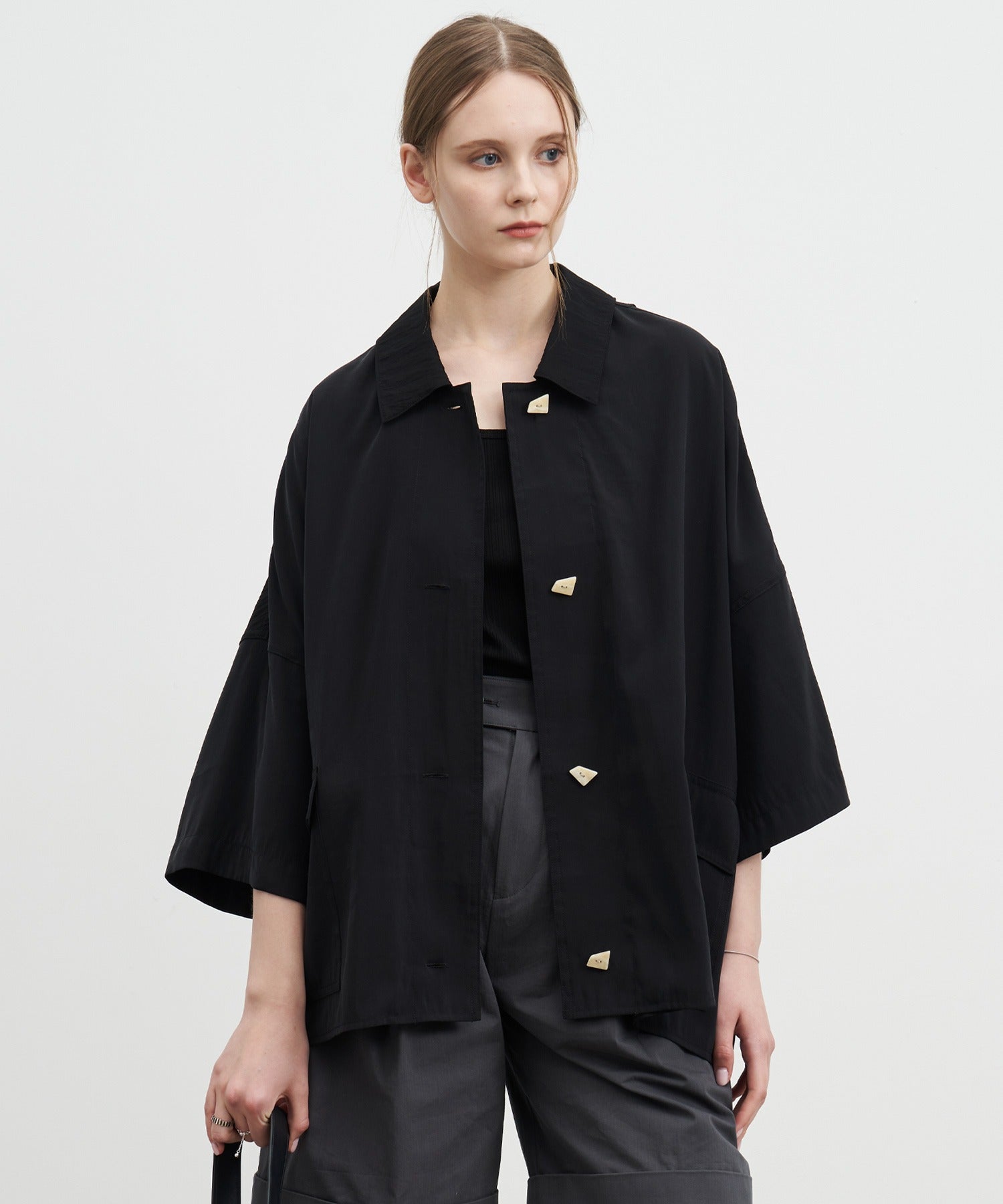 Boxy Silhouette Layered Shirt