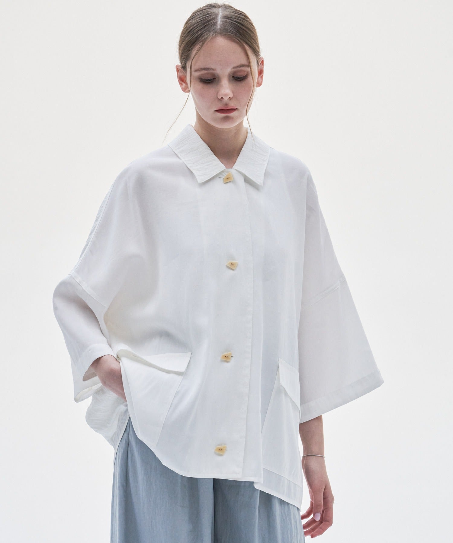 Boxy Silhouette Layered Shirt