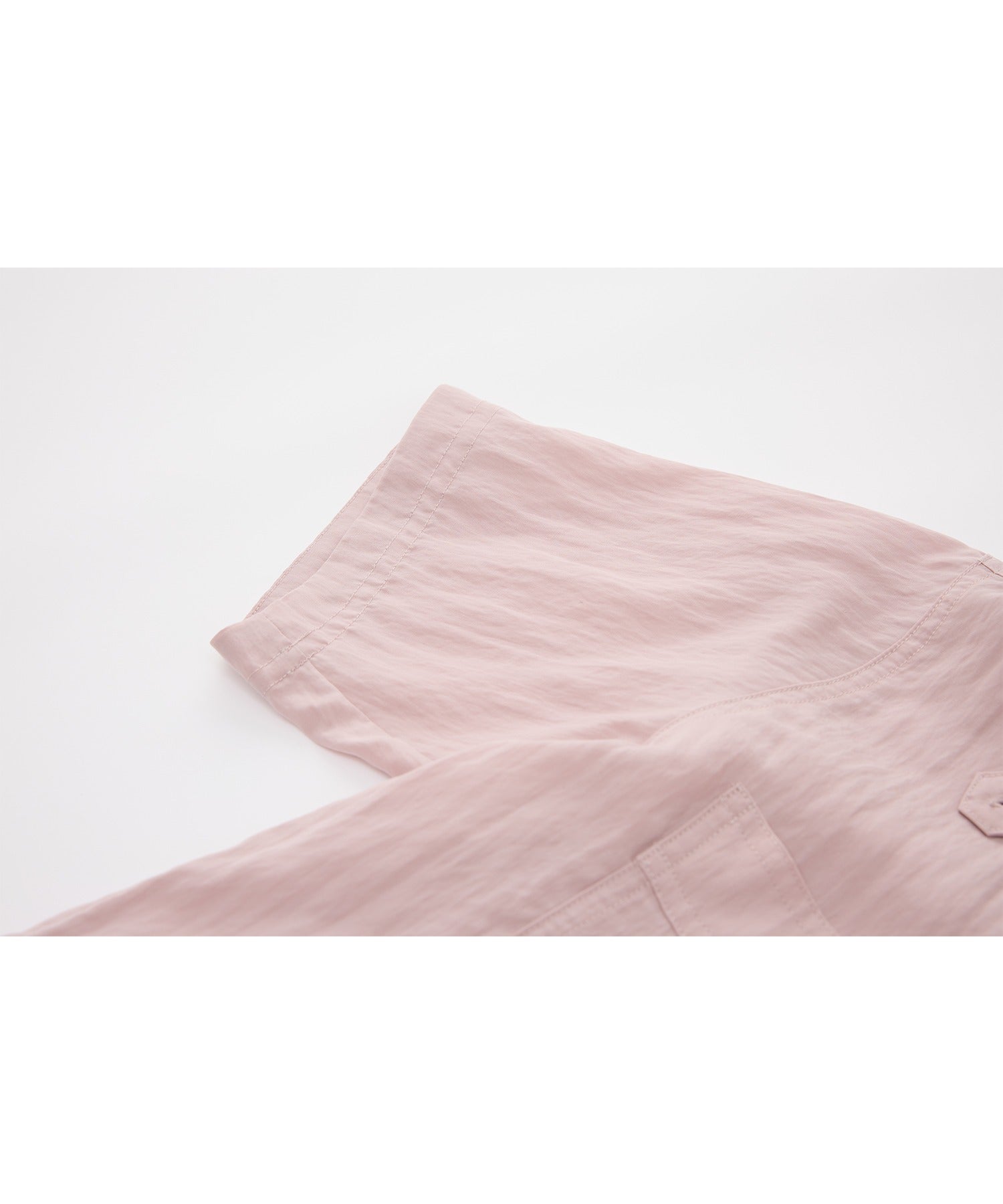 Mock Neck Washed Big Pocket Shirt