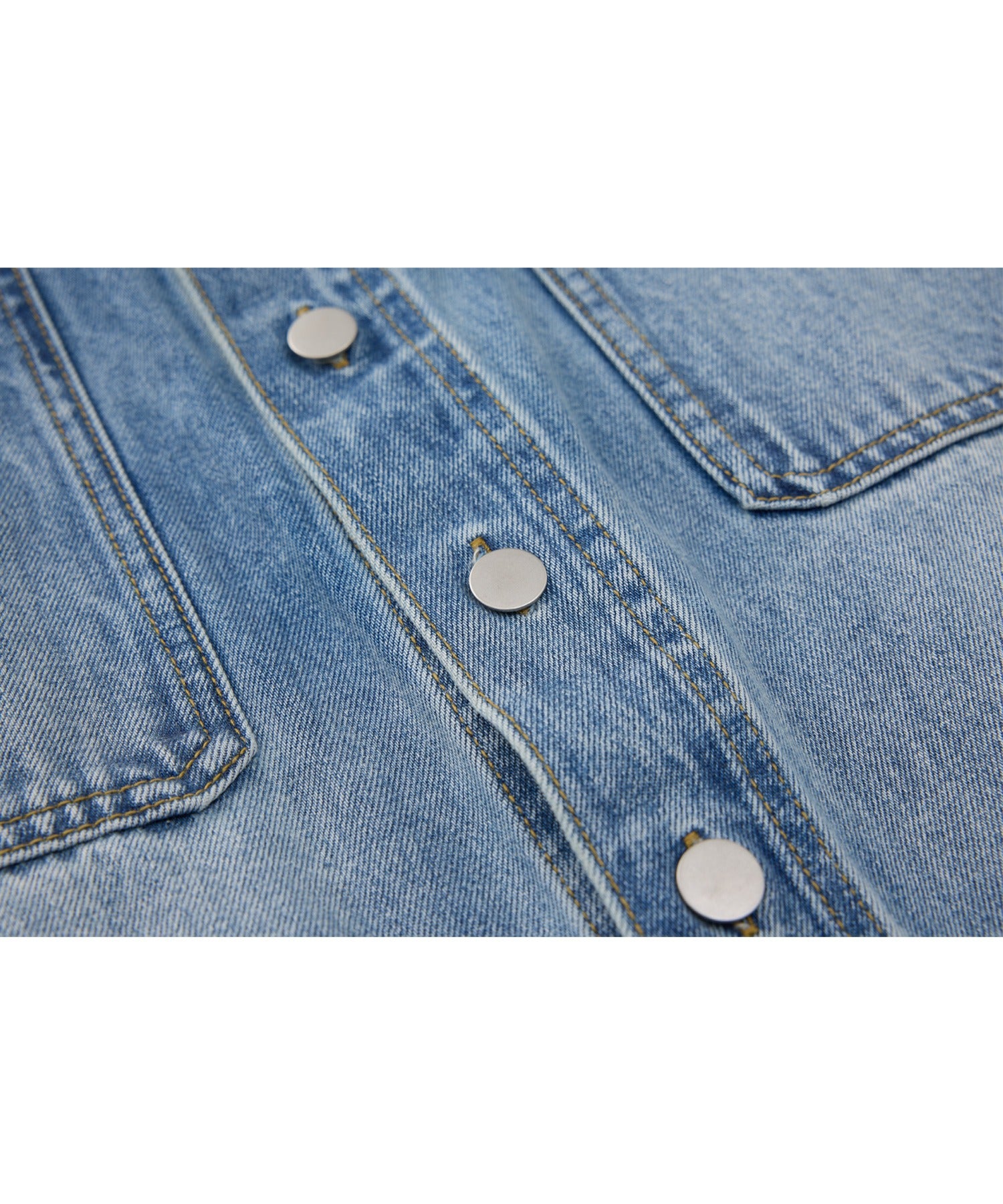 Button-front denim midi skirt