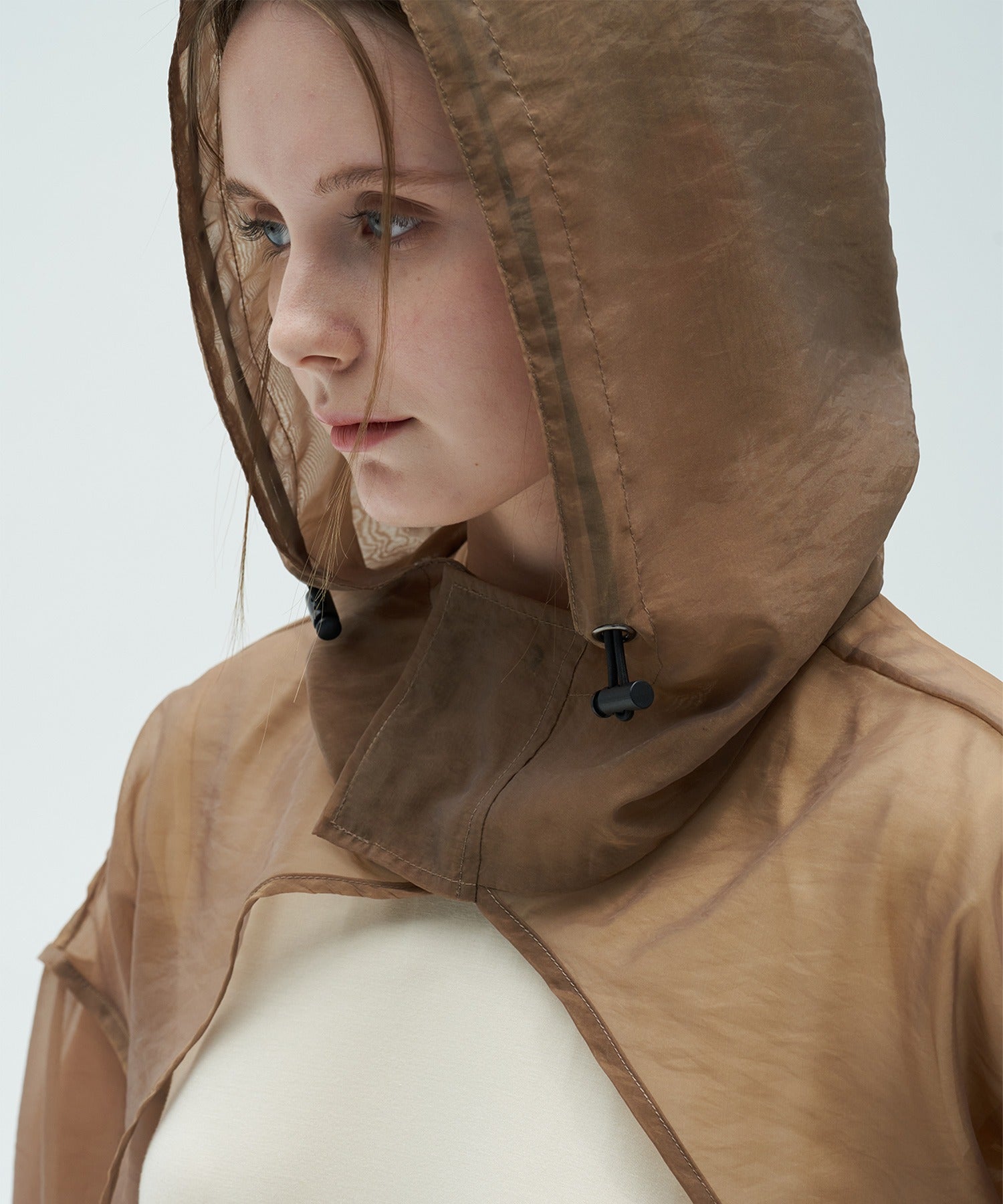 Organza Micro-Length Hoodie