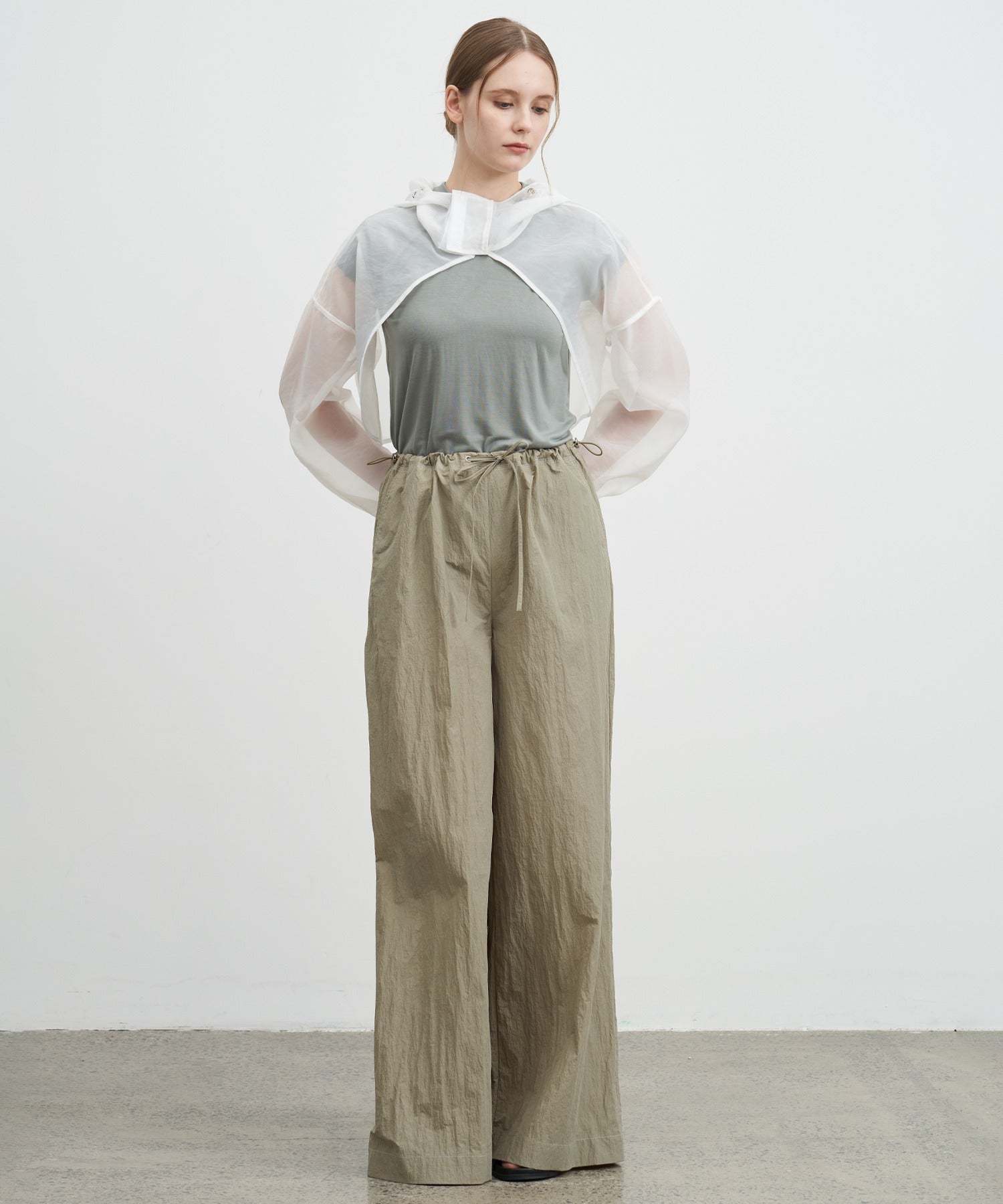 Organza Micro-Length Hoodie