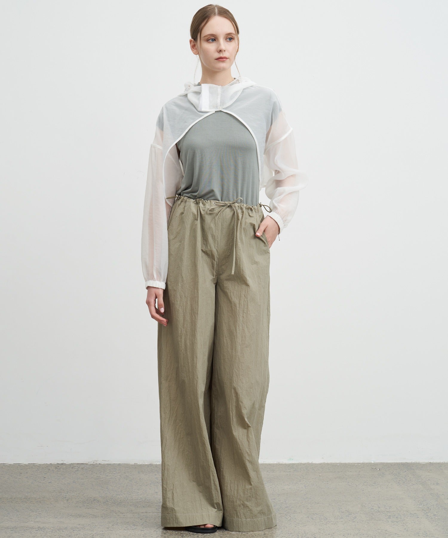 Organza Micro-Length Hoodie