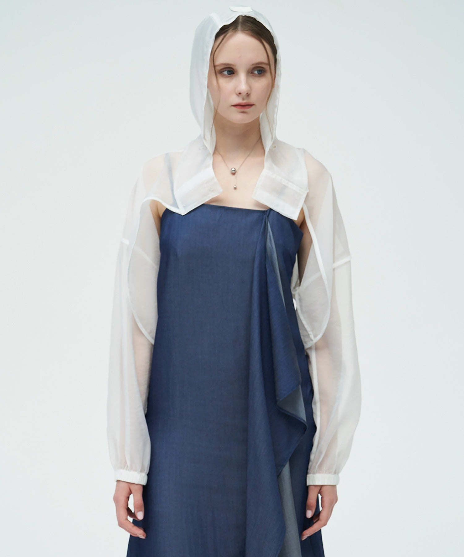 Organza Micro-Length Hoodie