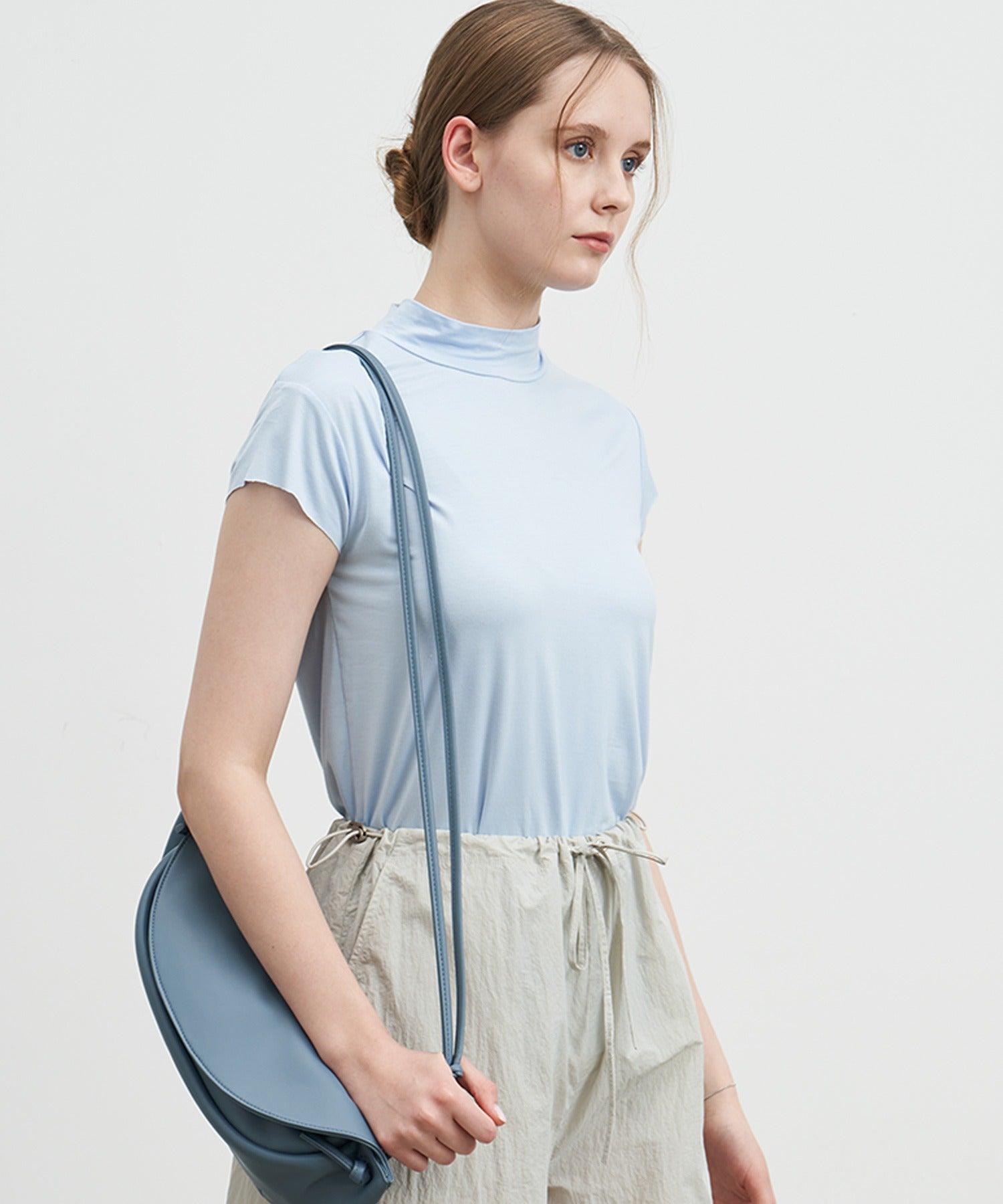 Draped Short Sleeve Top