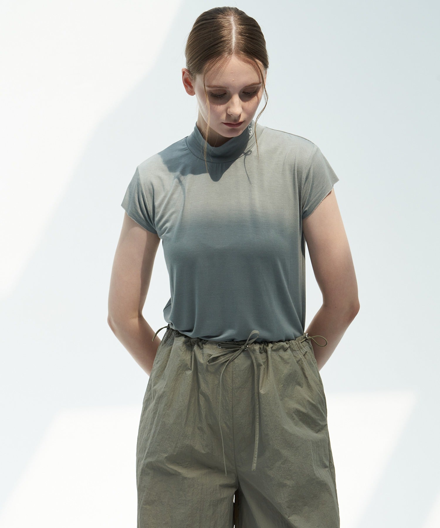 Draped Short Sleeve Top
