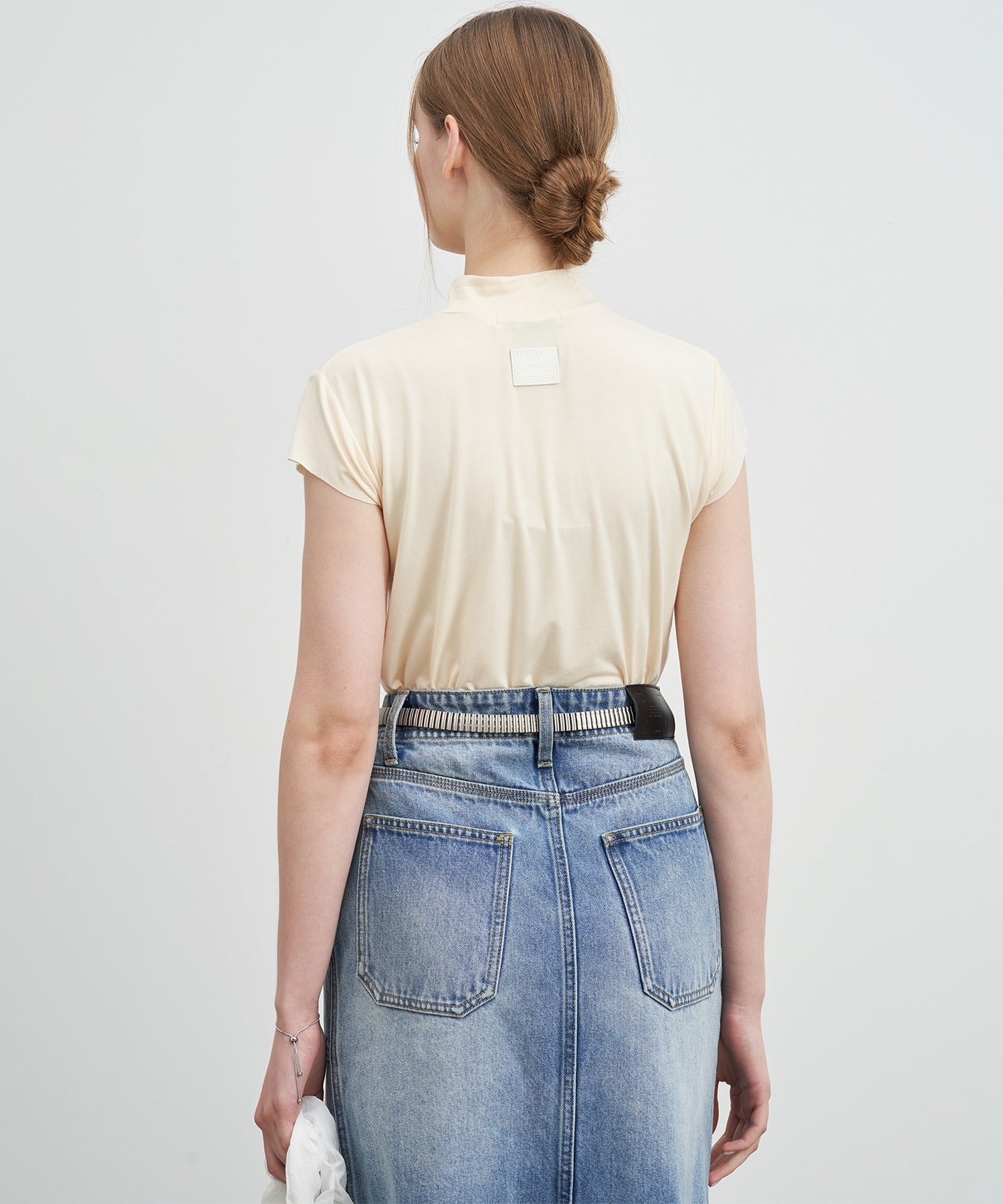 Draped Short Sleeve Top