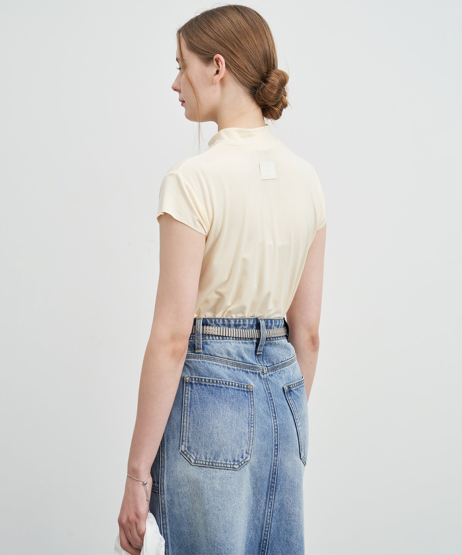 Draped Short Sleeve Top