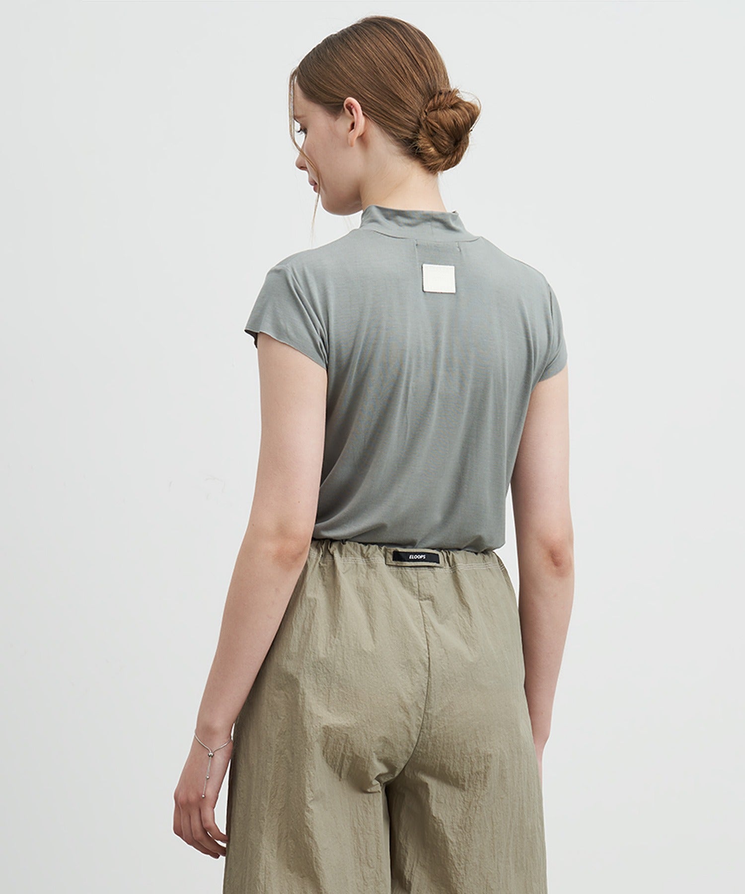 Draped Short Sleeve Top