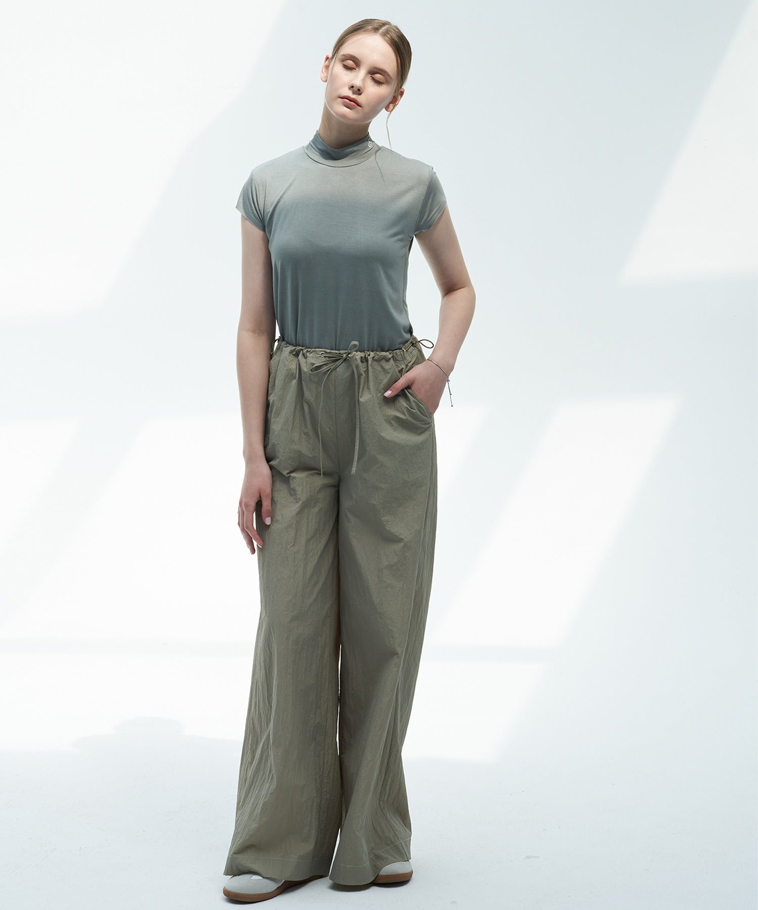 Draped Short Sleeve Top