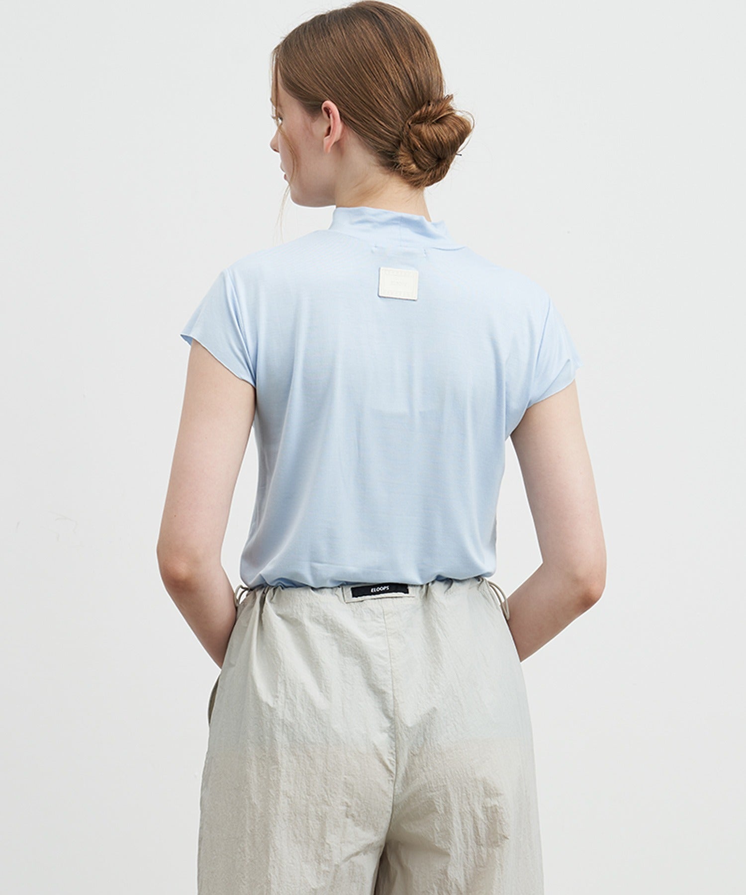 Draped Short Sleeve Top