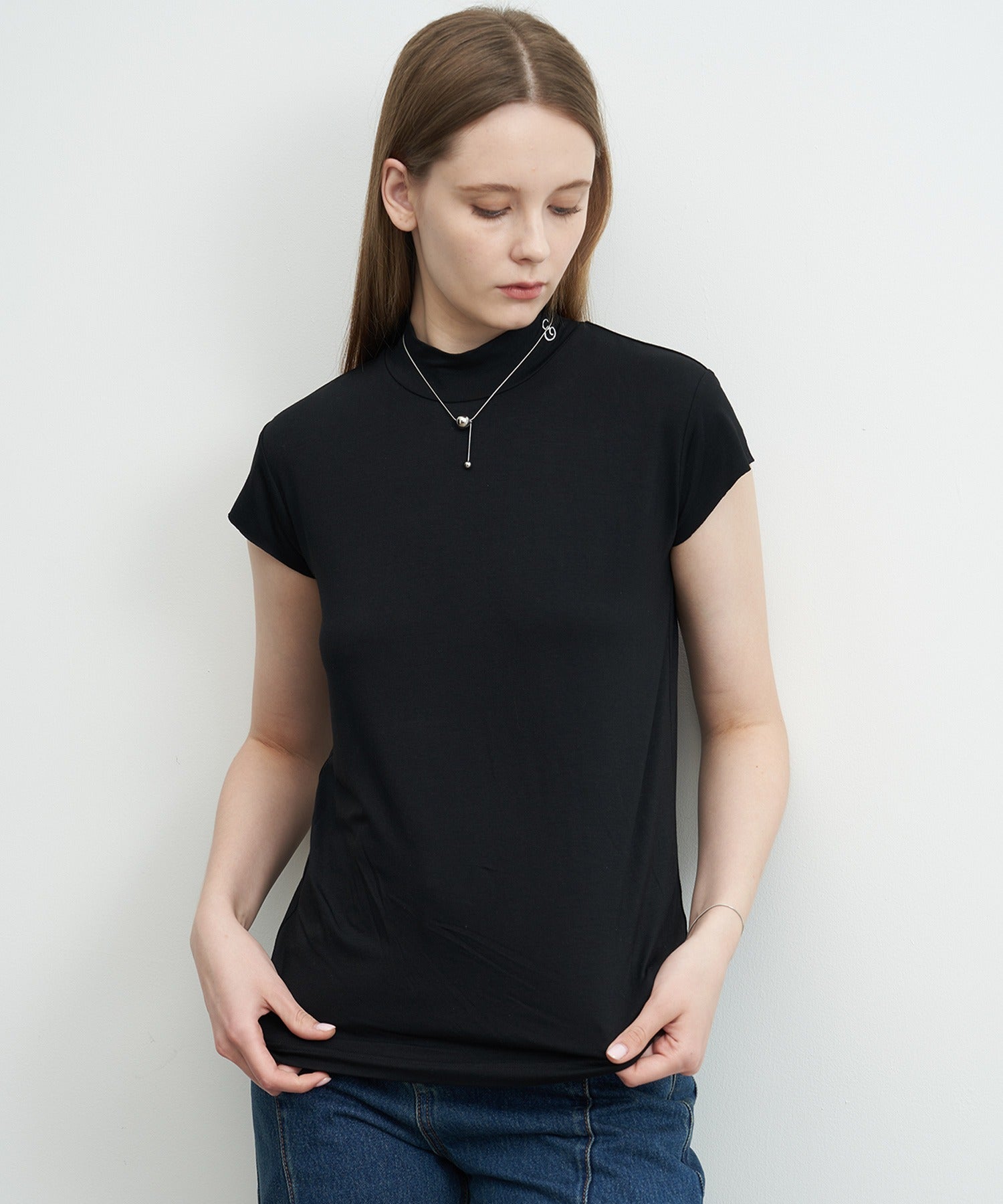 Draped Short Sleeve Top