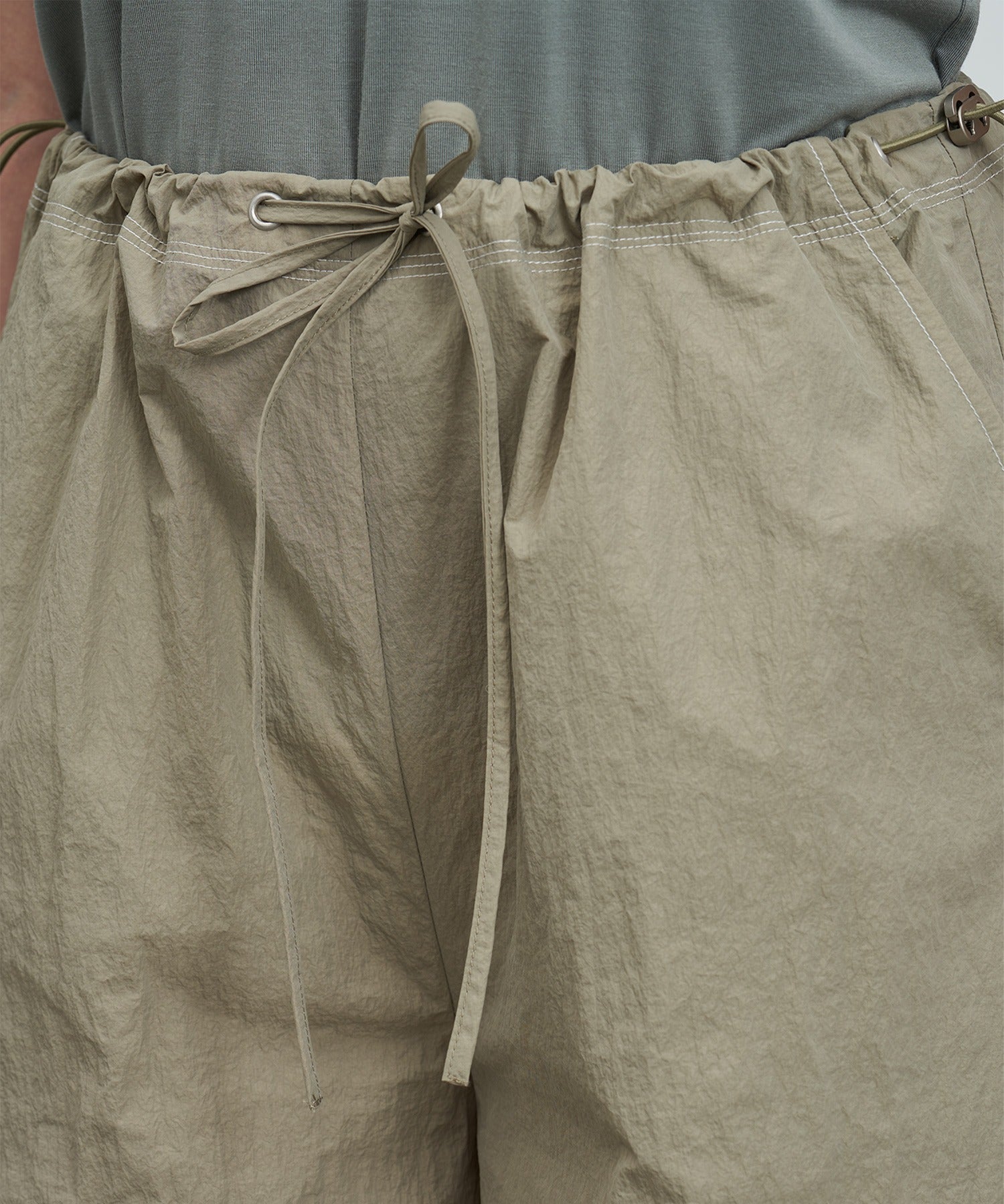 Adjustable Nylon Wide Pants