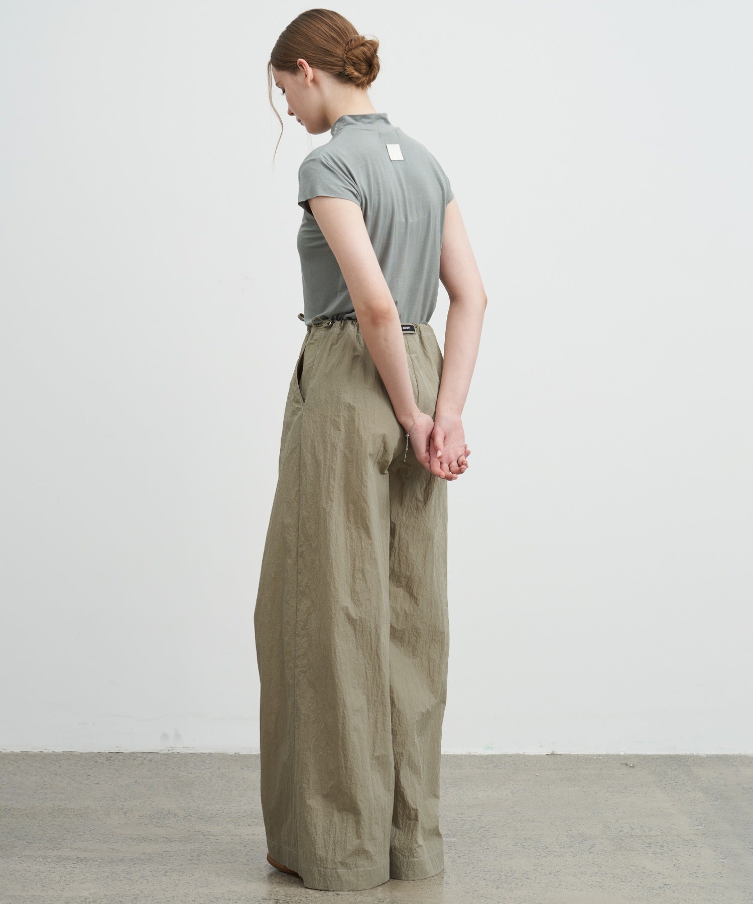Adjustable Nylon Wide Pants