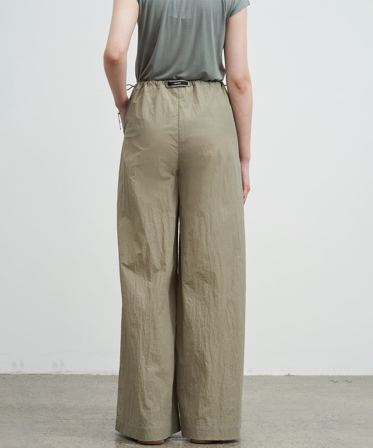 Adjustable Nylon Wide Pants
