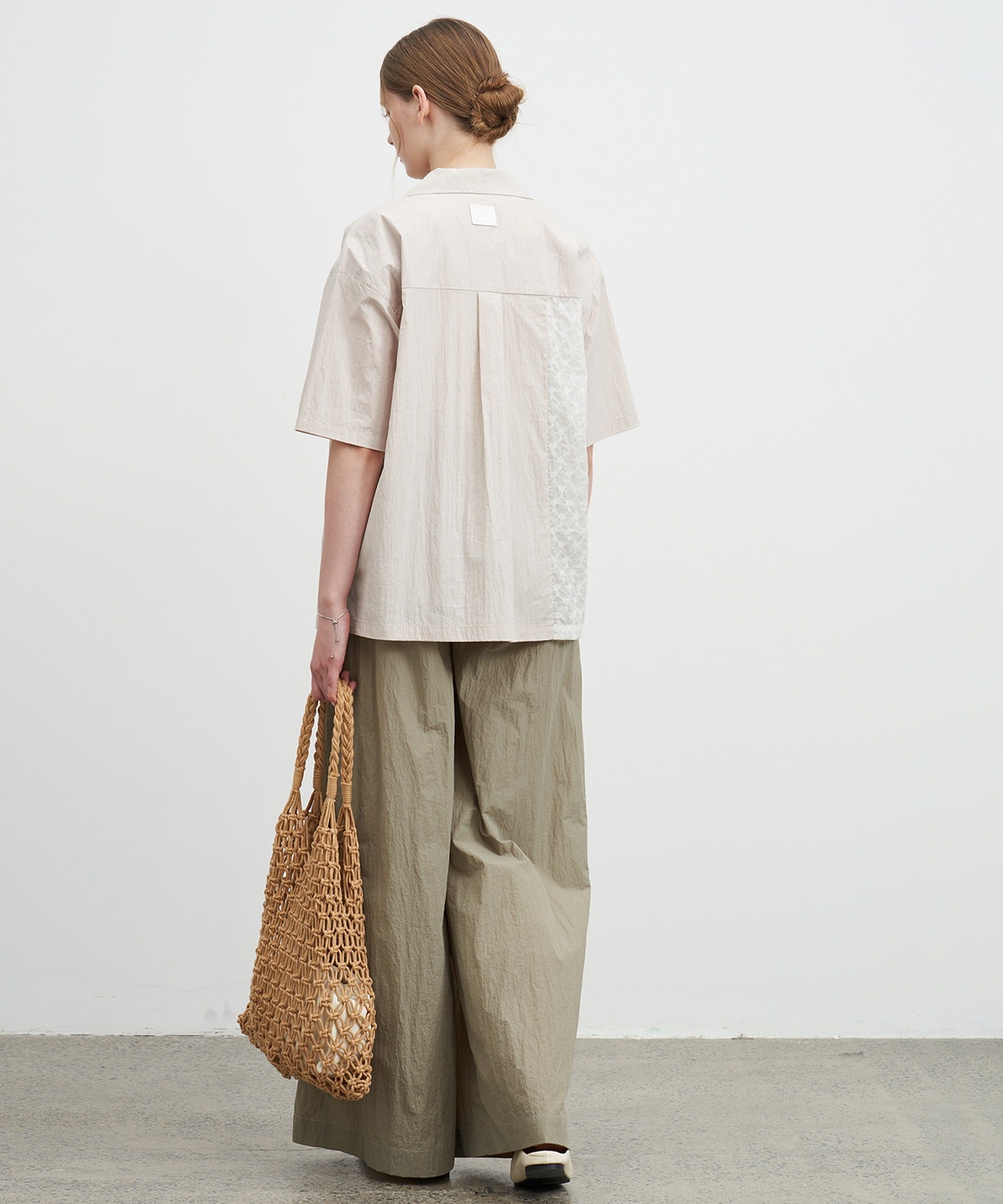 Adjustable Nylon Wide Pants