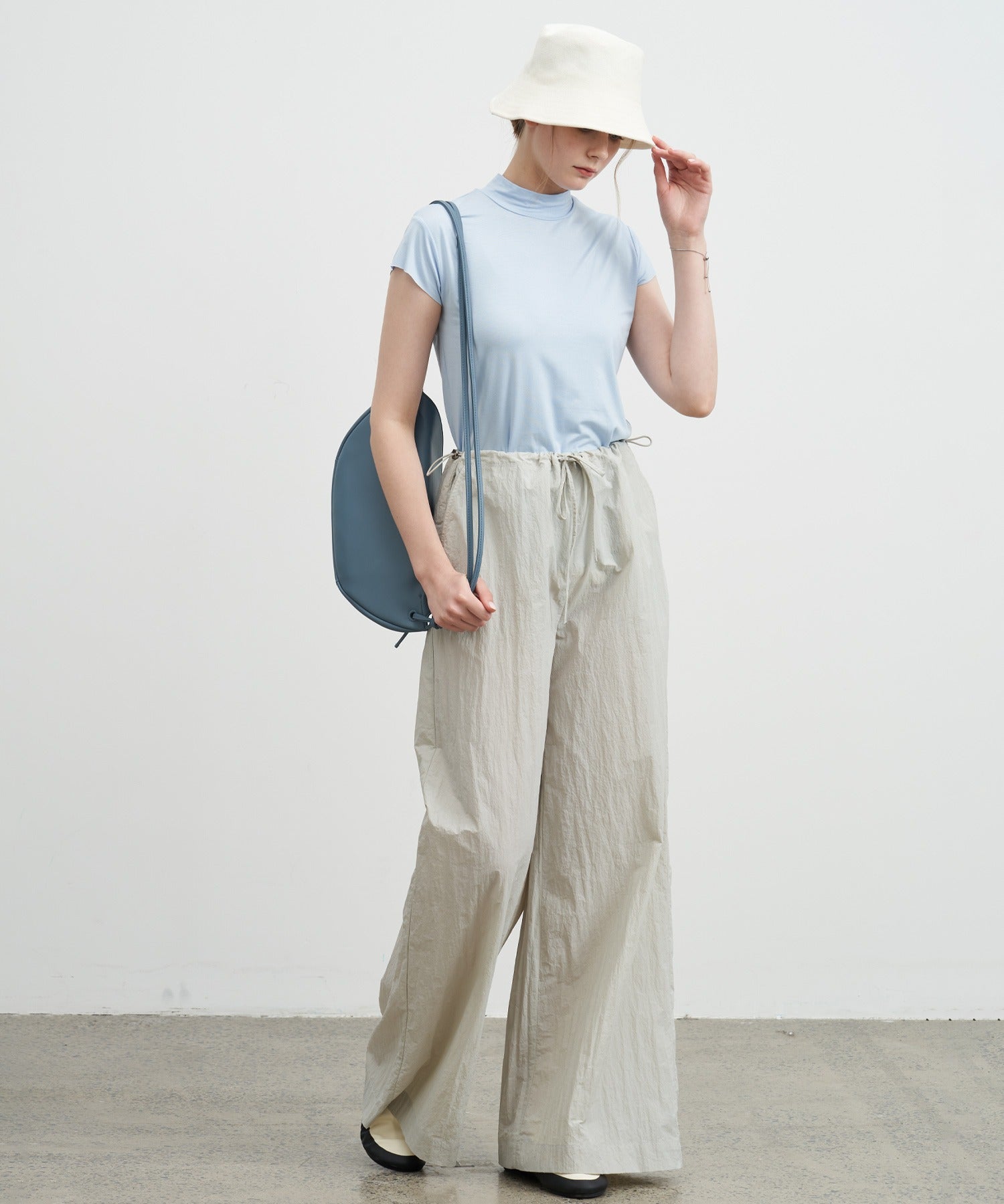 Adjustable Nylon Wide Pants