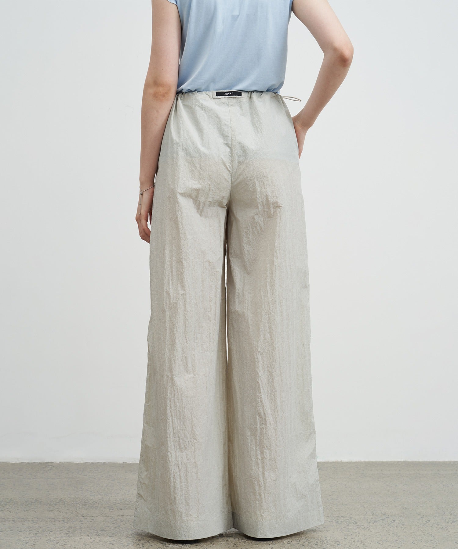 Adjustable Nylon Wide Pants