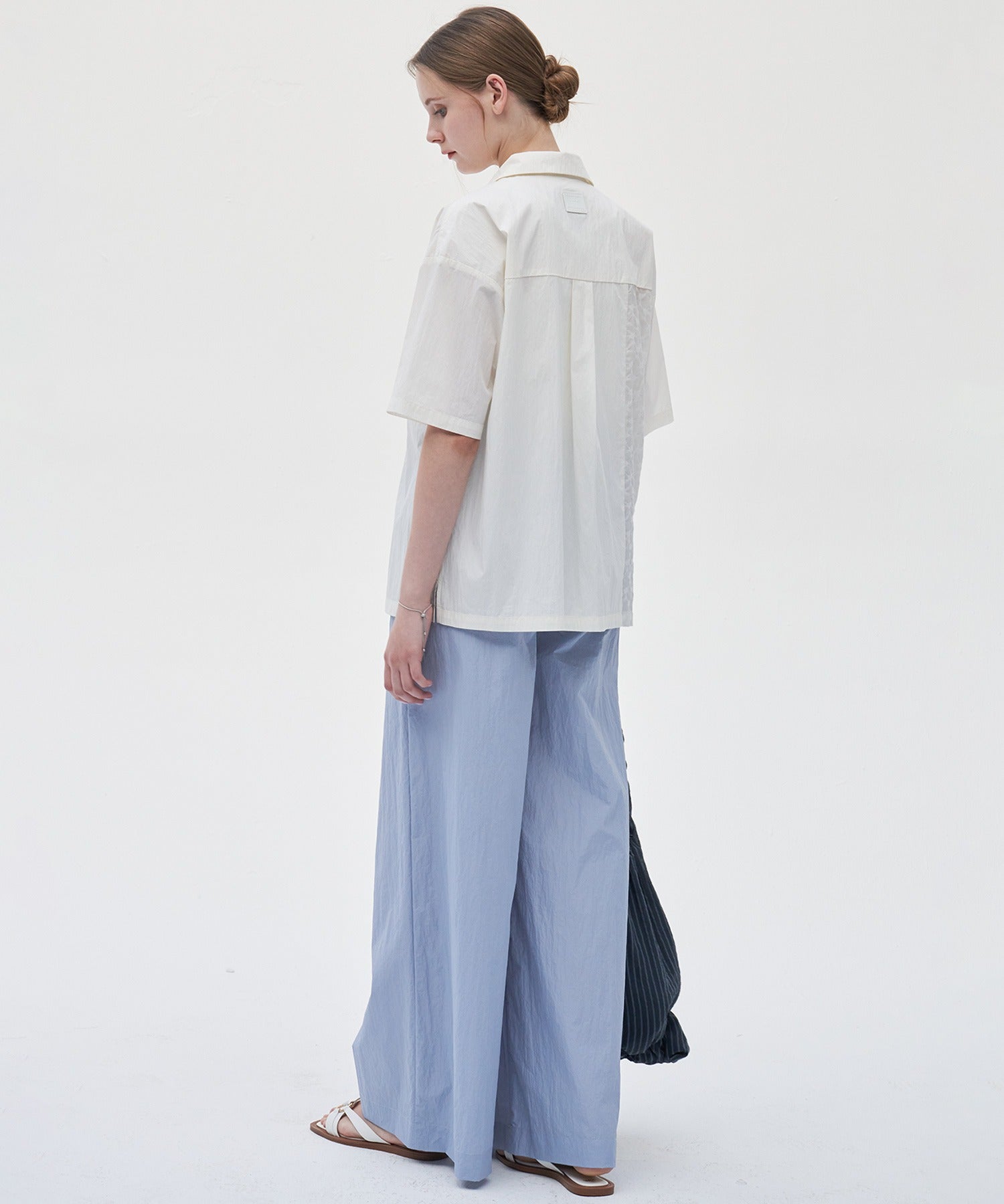 Adjustable Nylon Wide Pants