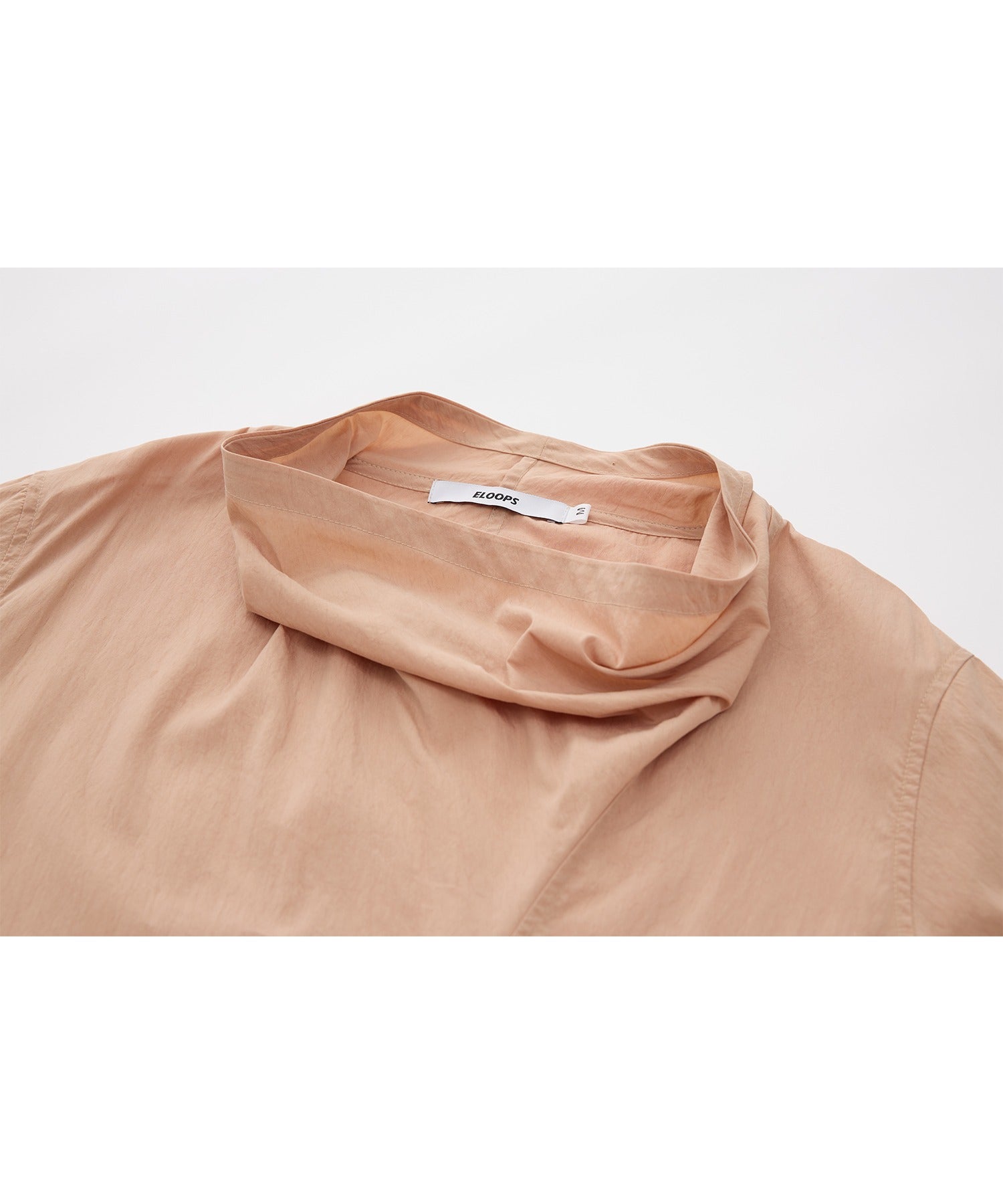 Drape Collar Midi Shirt Dress