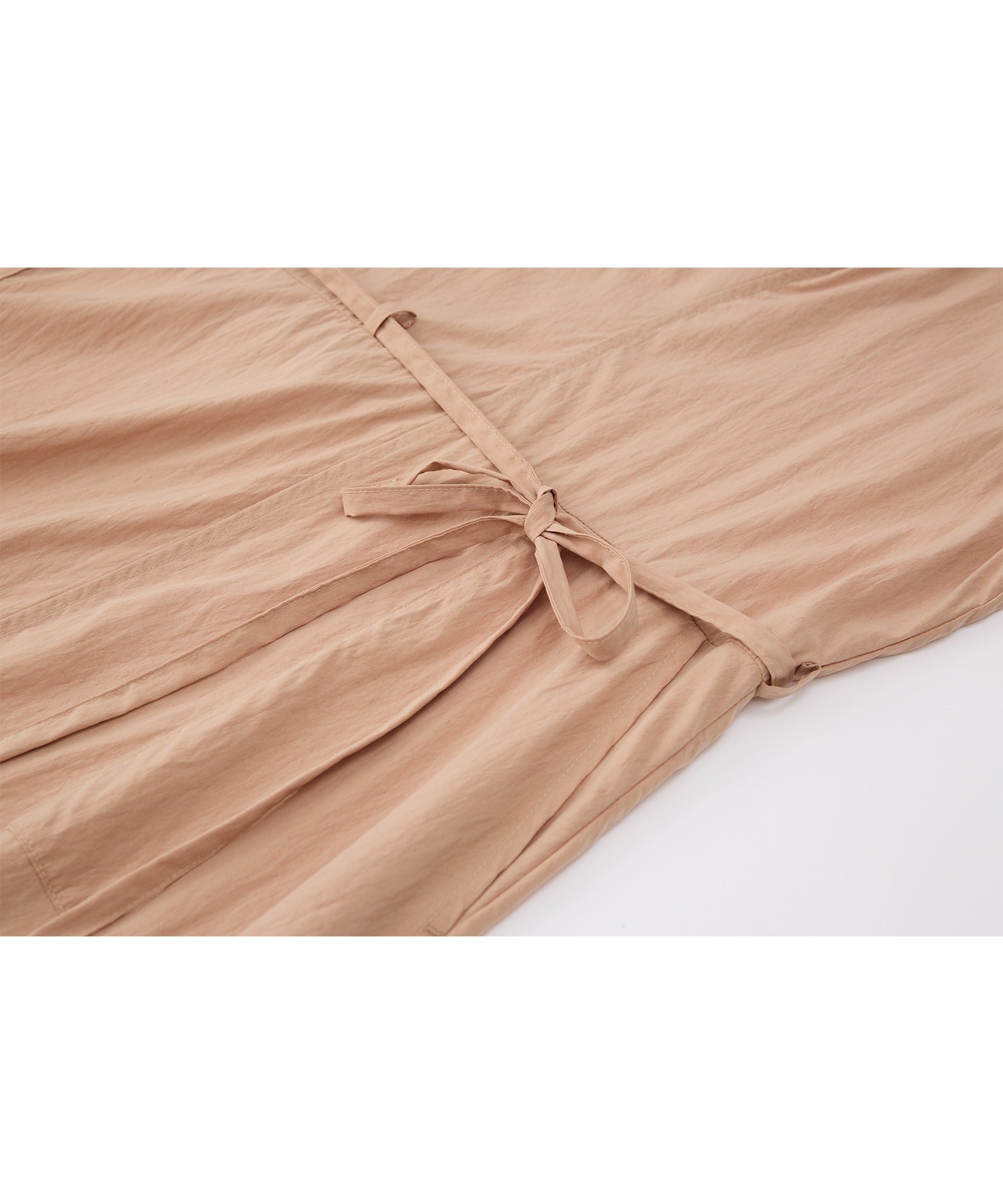 Drape Collar Midi Shirt Dress