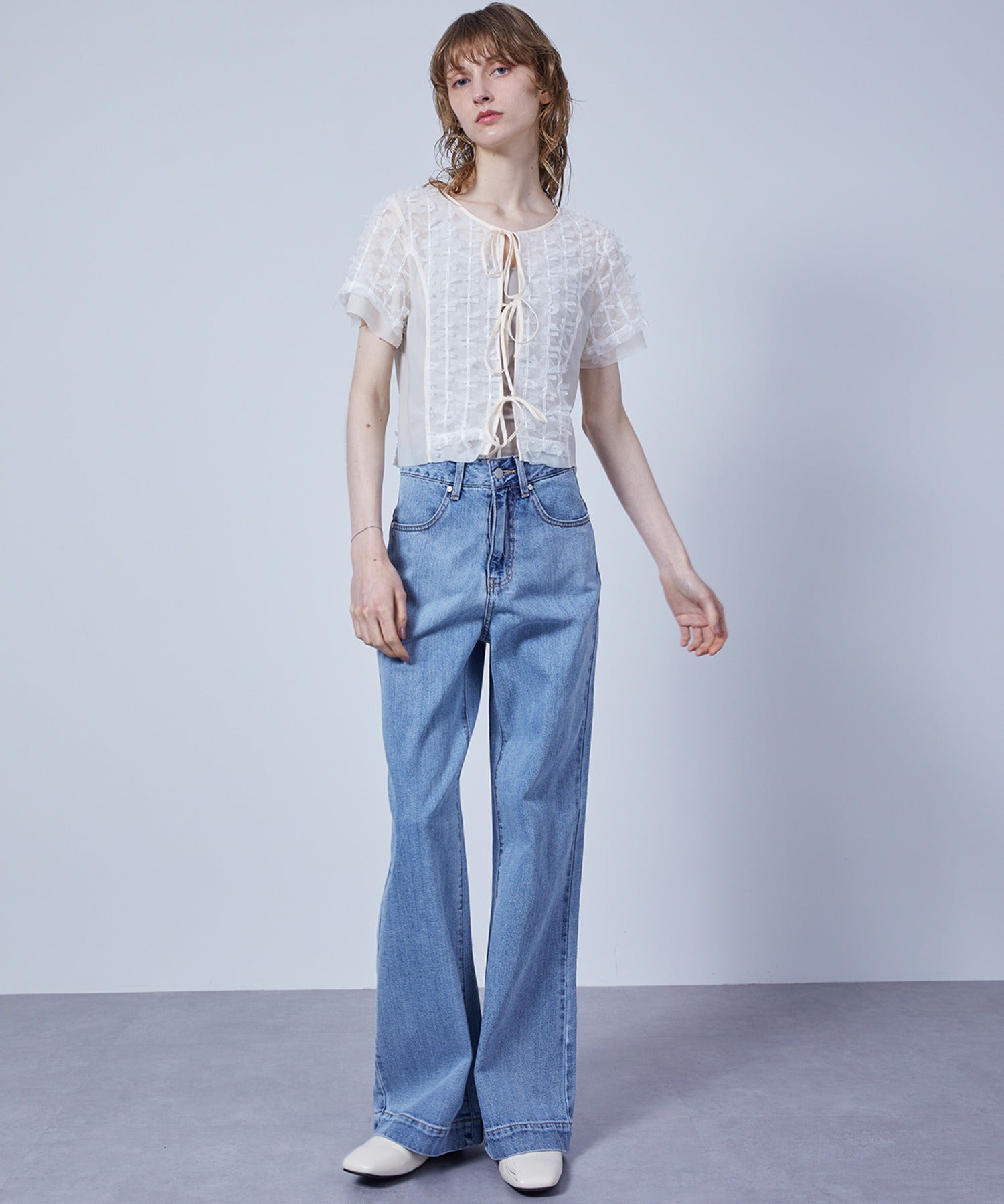 Ribbon Lace Tulle Top