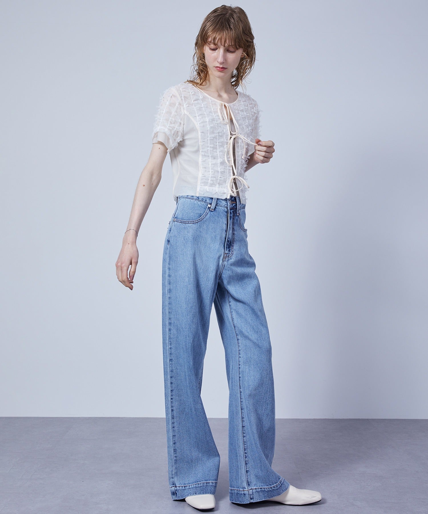 Ribbon Lace Tulle Top