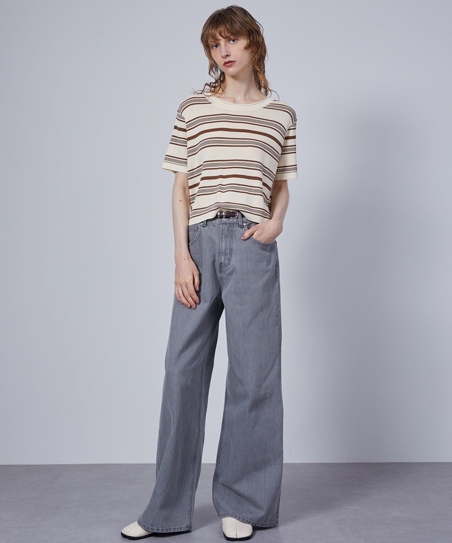 Loose Fit Narrow Straight Denim Pants