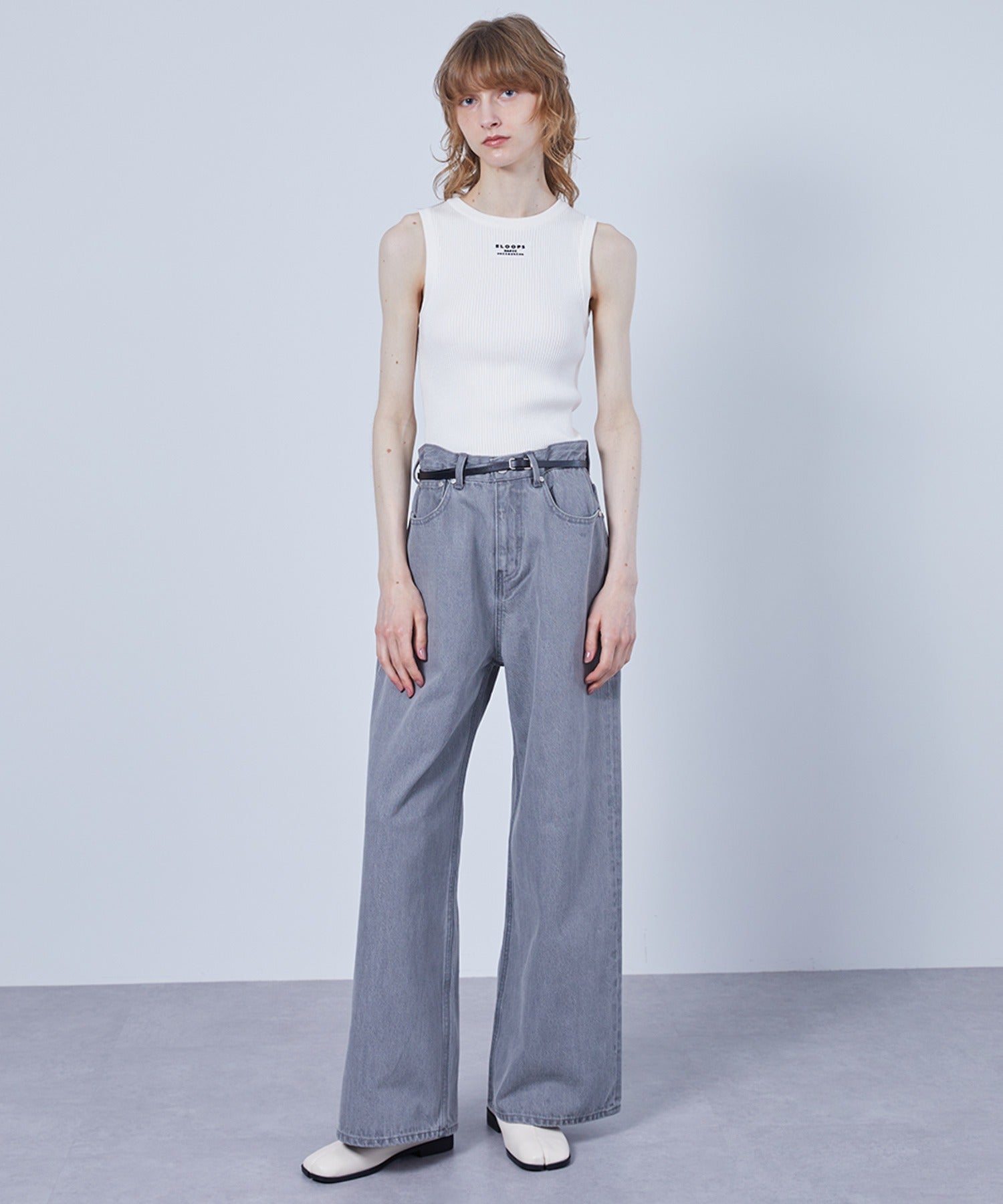 Loose Fit Narrow Straight Denim Pants