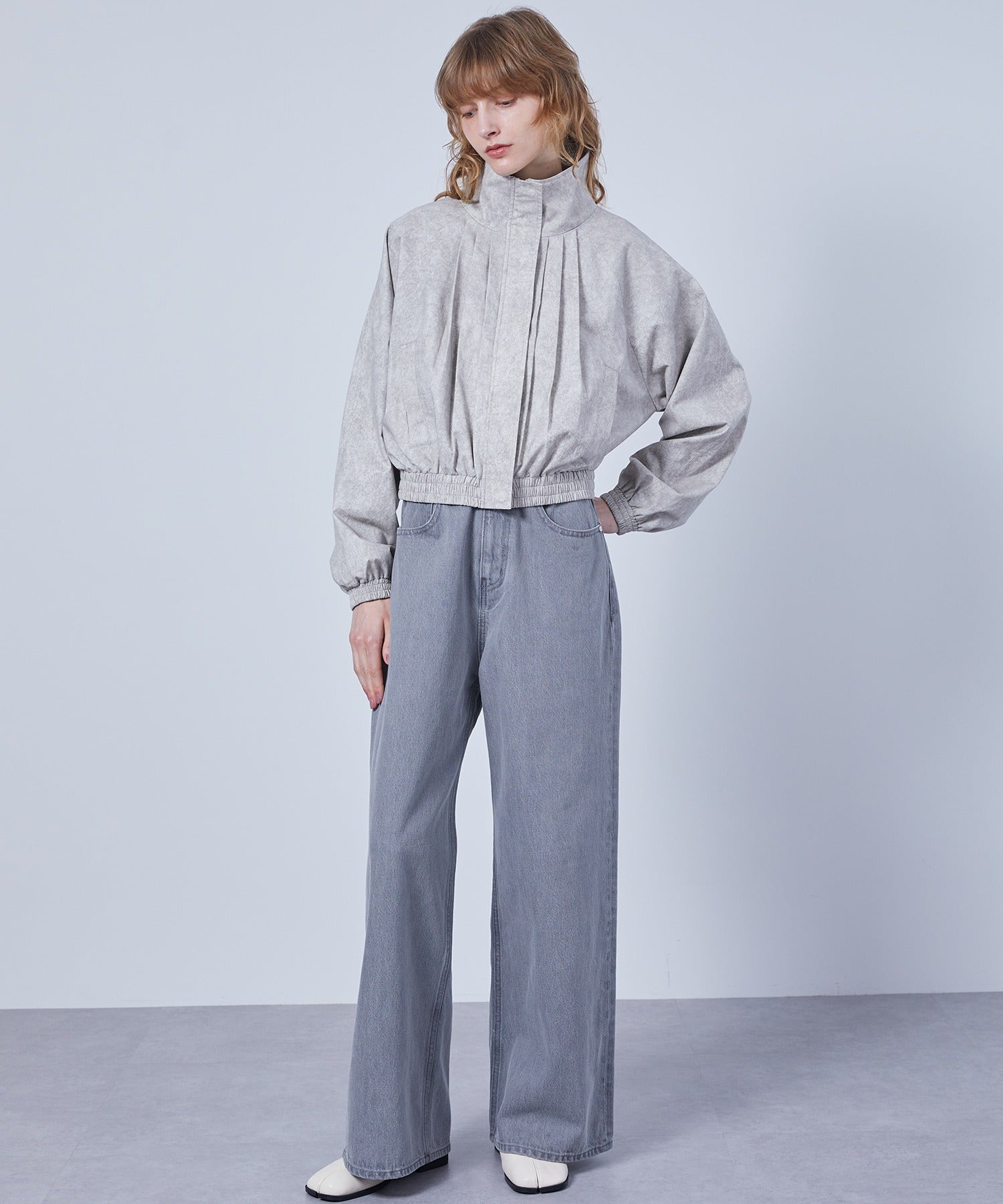 Loose Fit Narrow Straight Denim Pants