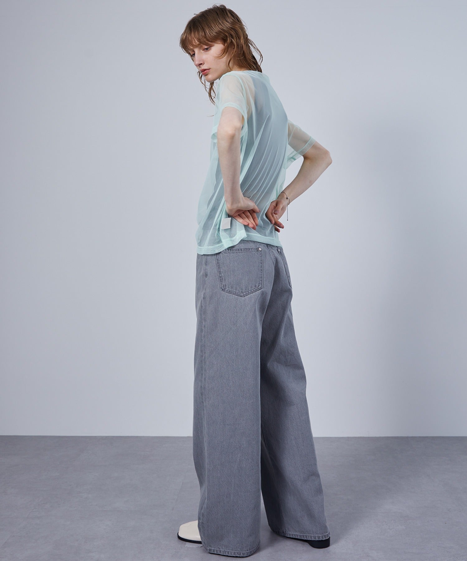 Loose Fit Narrow Straight Denim Pants