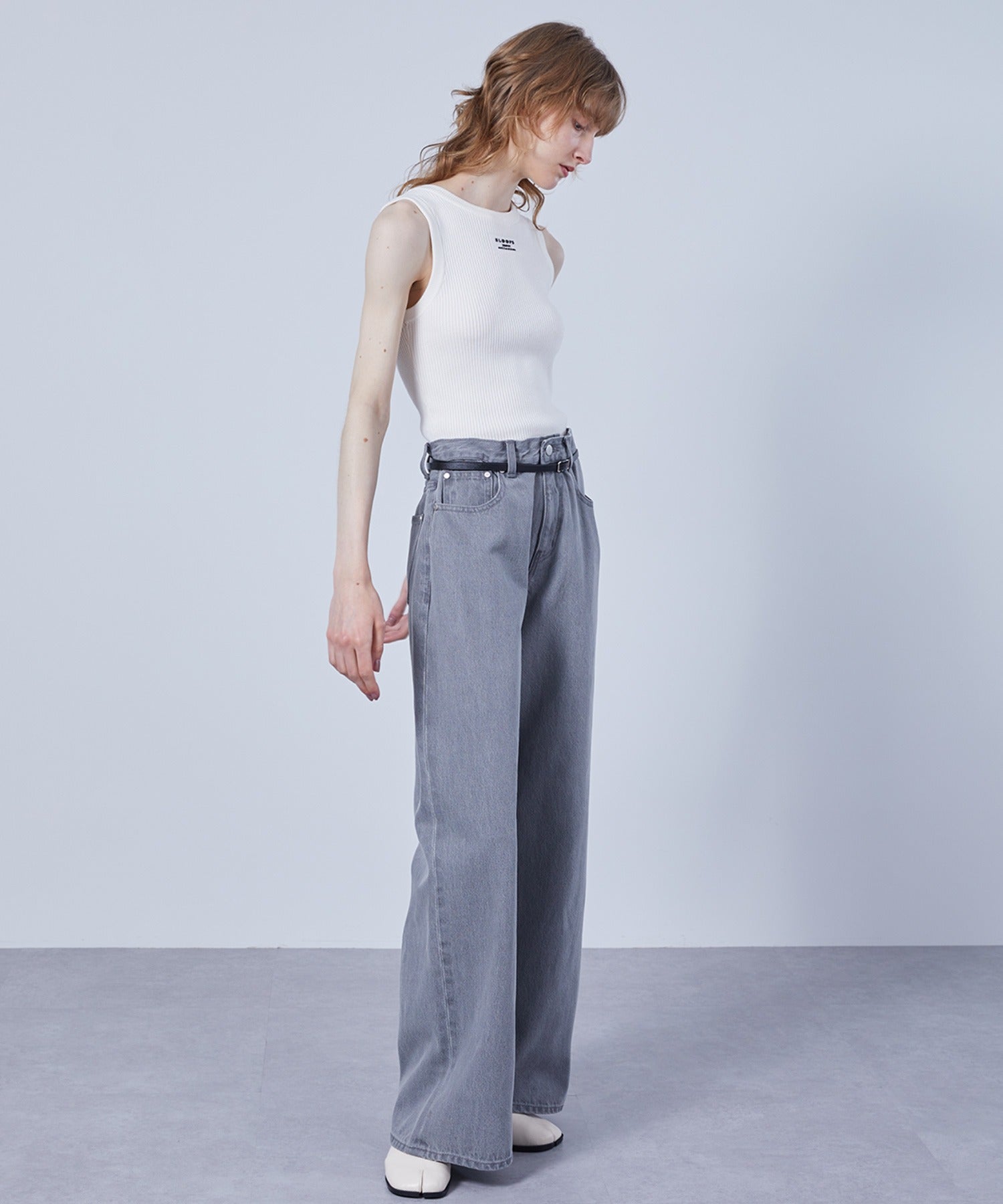 Loose Fit Narrow Straight Denim Pants