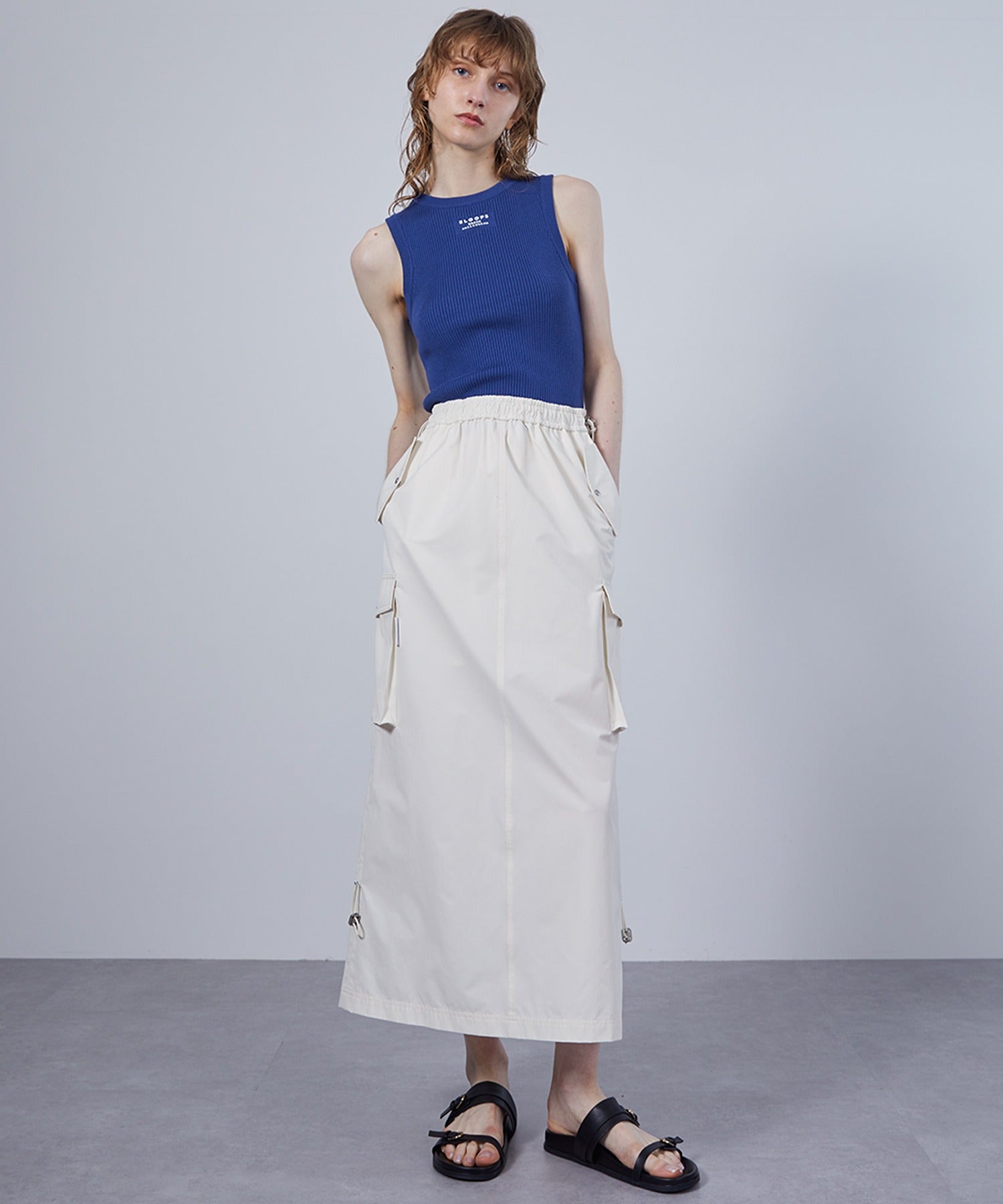 Cargo Skirt with Combo Pockets and Drawstrings