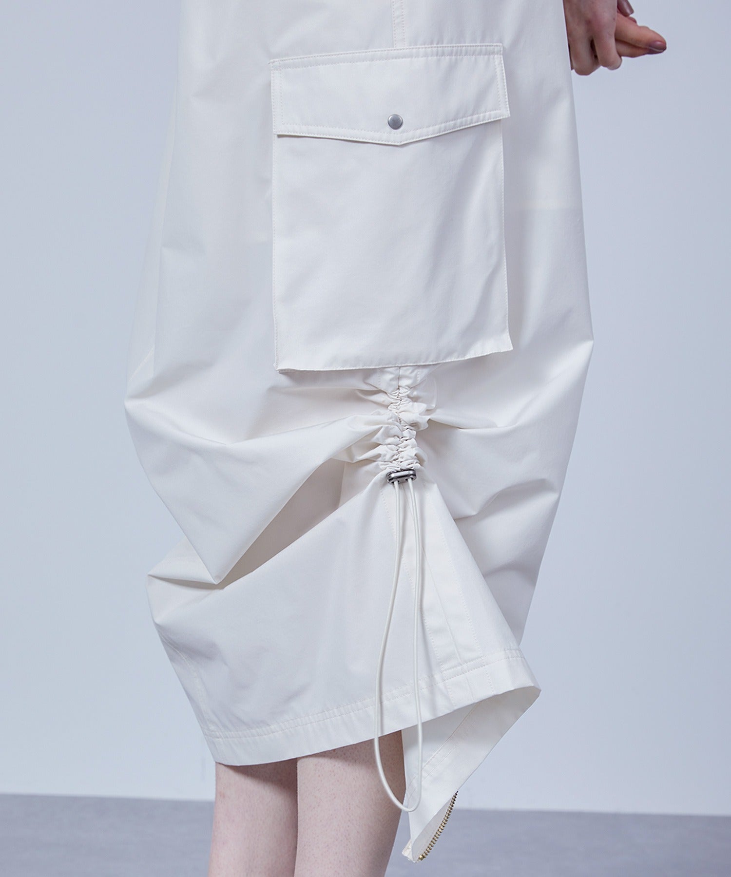 Cargo Skirt with Combo Pockets and Drawstrings