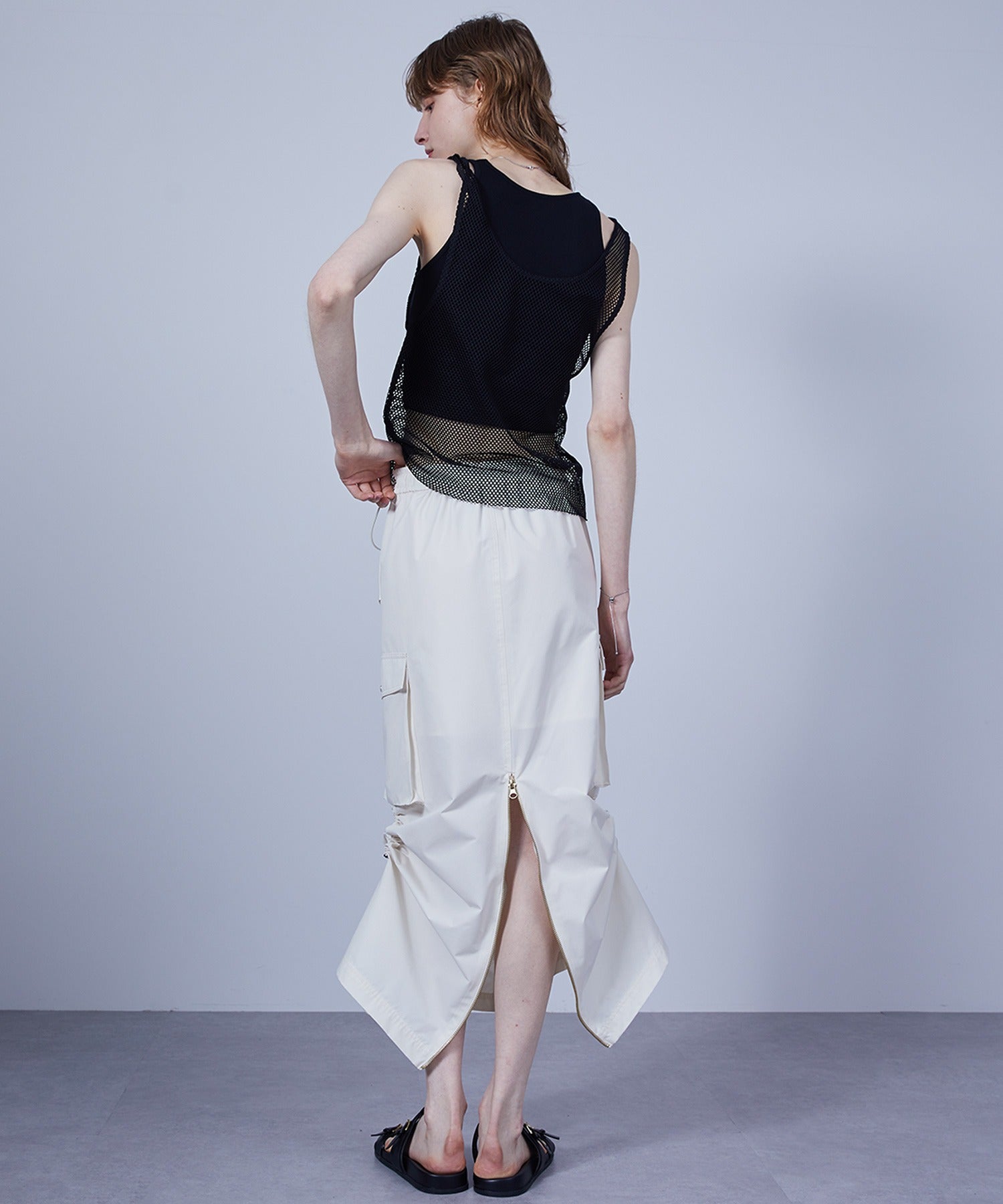 Cargo Skirt with Combo Pockets and Drawstrings