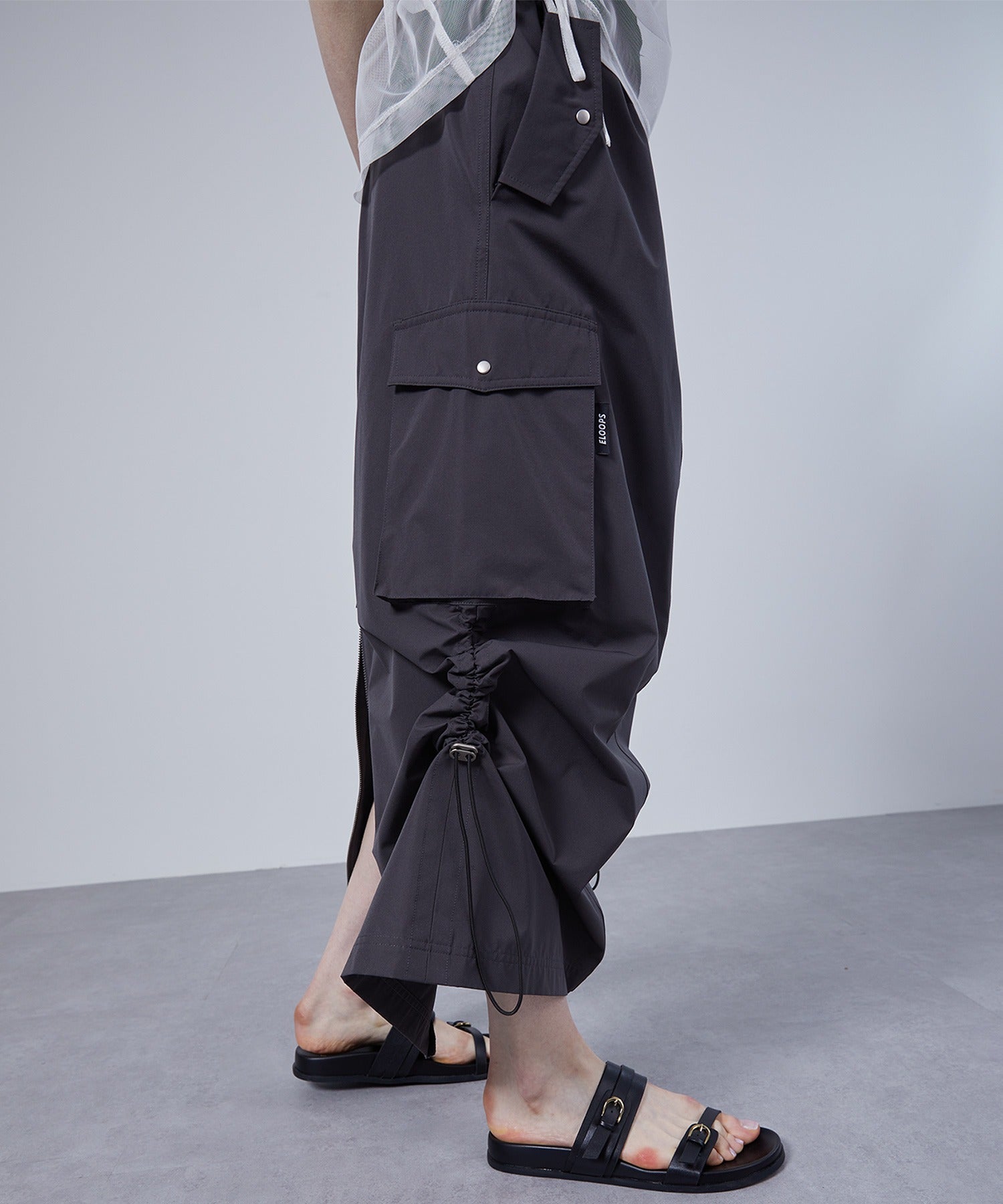 Cargo Skirt with Combo Pockets and Drawstrings