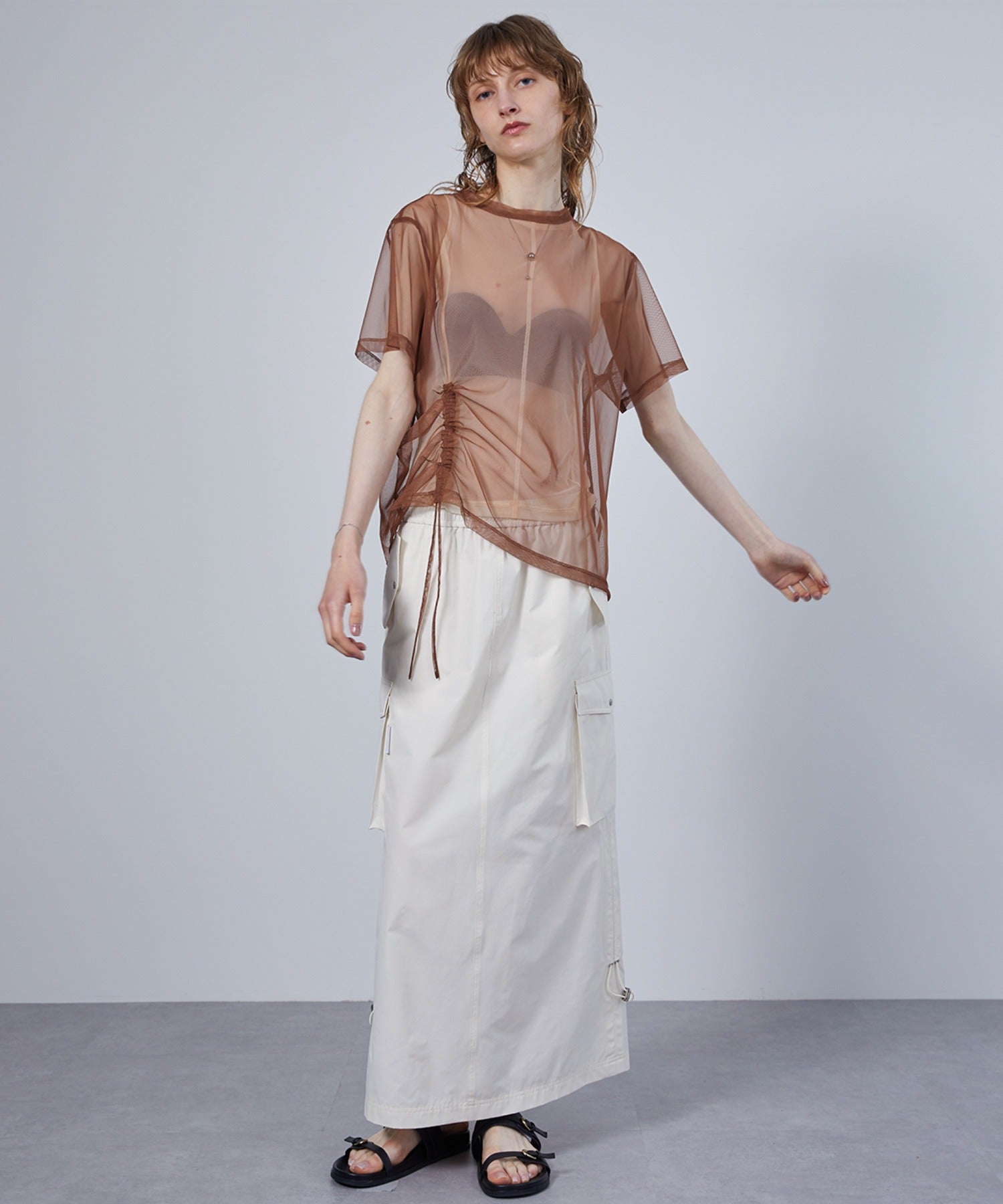 Cargo Skirt with Combo Pockets and Drawstrings