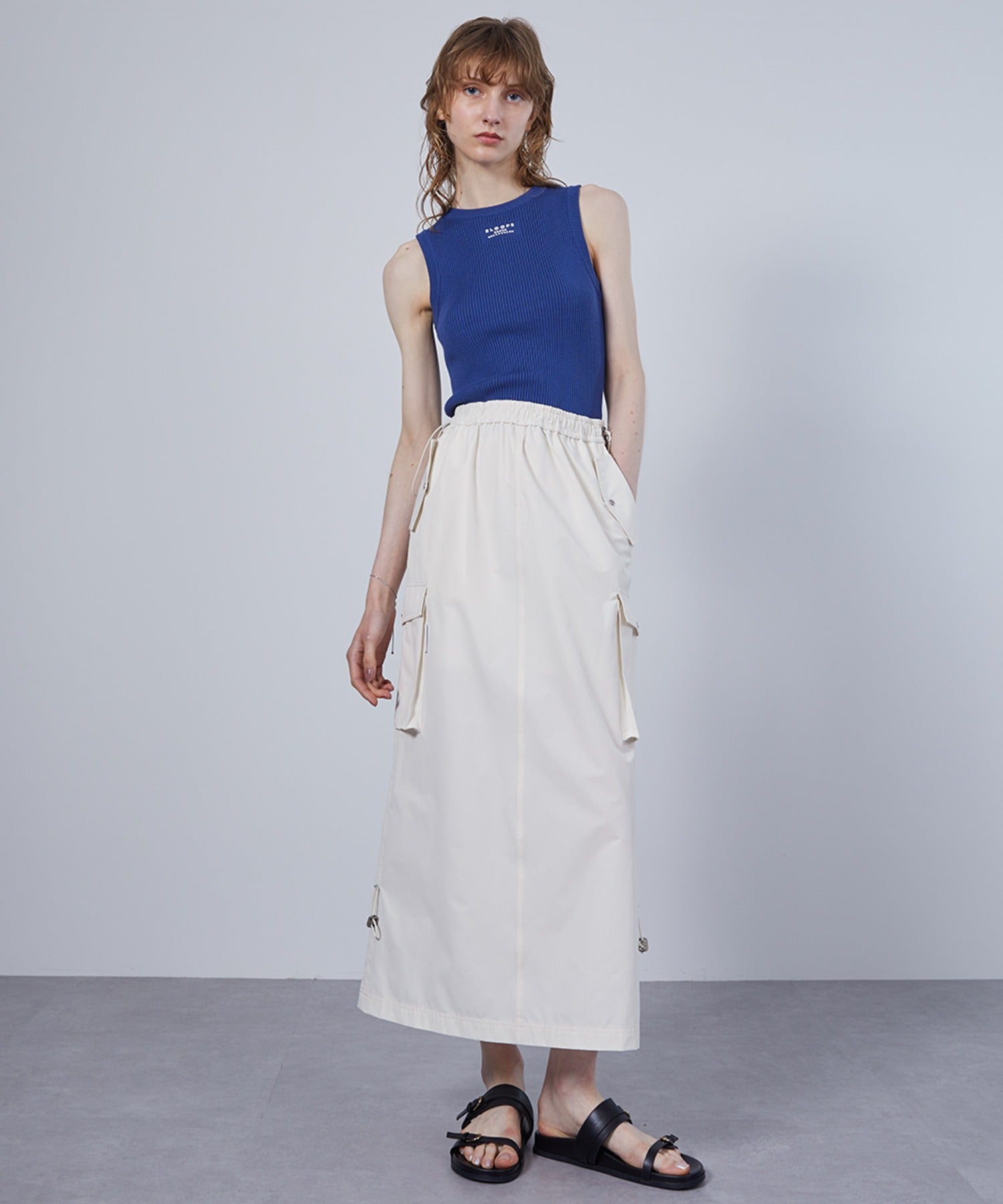 Cargo Skirt with Combo Pockets and Drawstrings