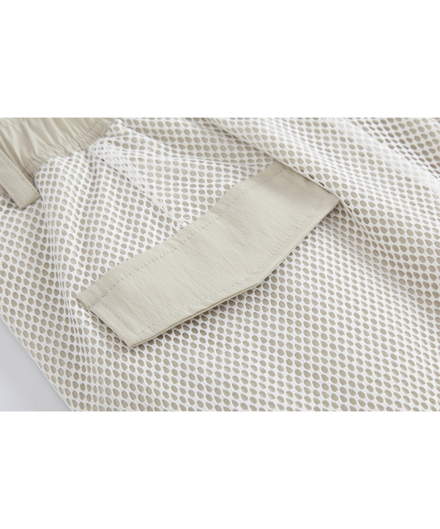 Mesh Contrast Wide-Leg Pants
